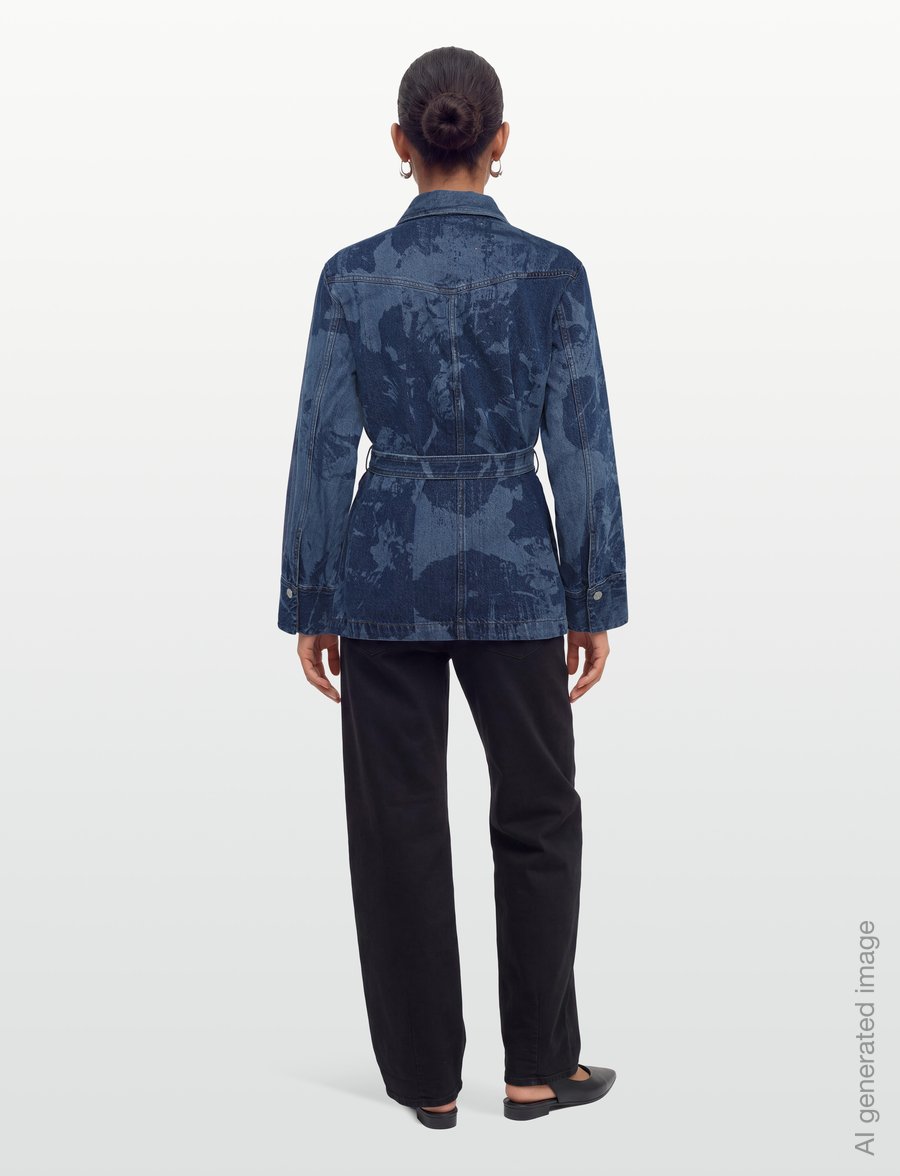 RODEBJER - RODEBJER PICO DENIM FLOWER - frühlingsjacken - indigo - 4