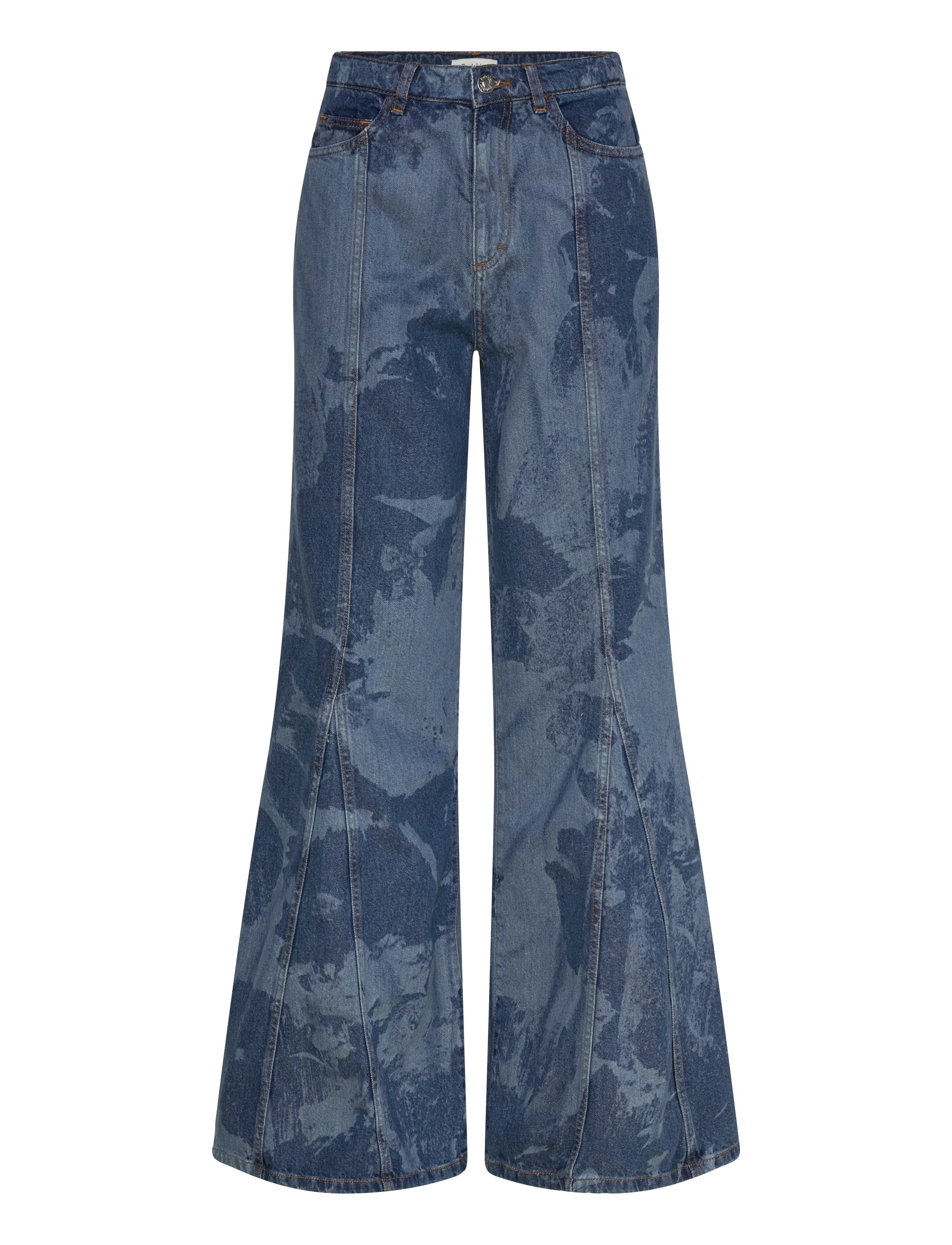 RODEBJER Rodebjer Wiona Denim Flower - Flared jeans - INDIGO / blue