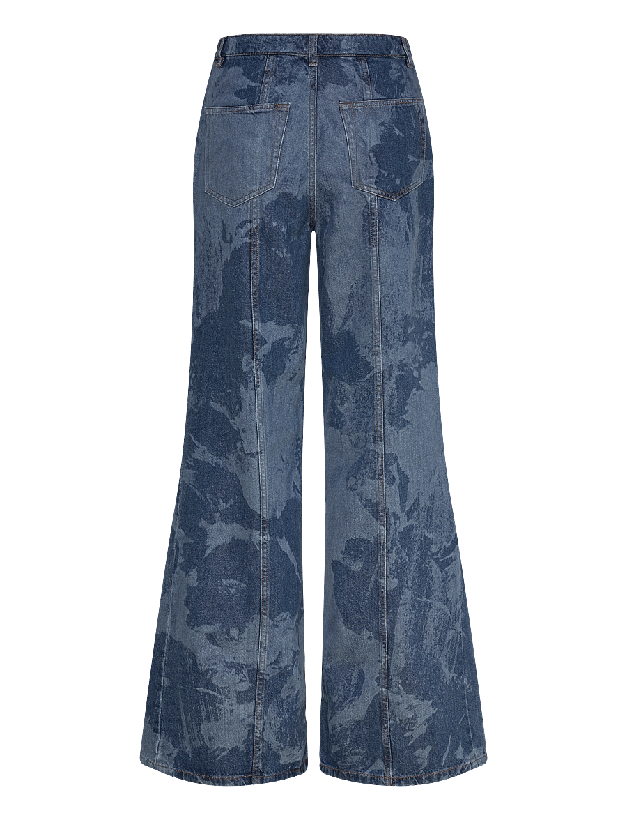 RODEBJER - Rodebjer Wiona Denim Flower - flared jeans - indigo - 1