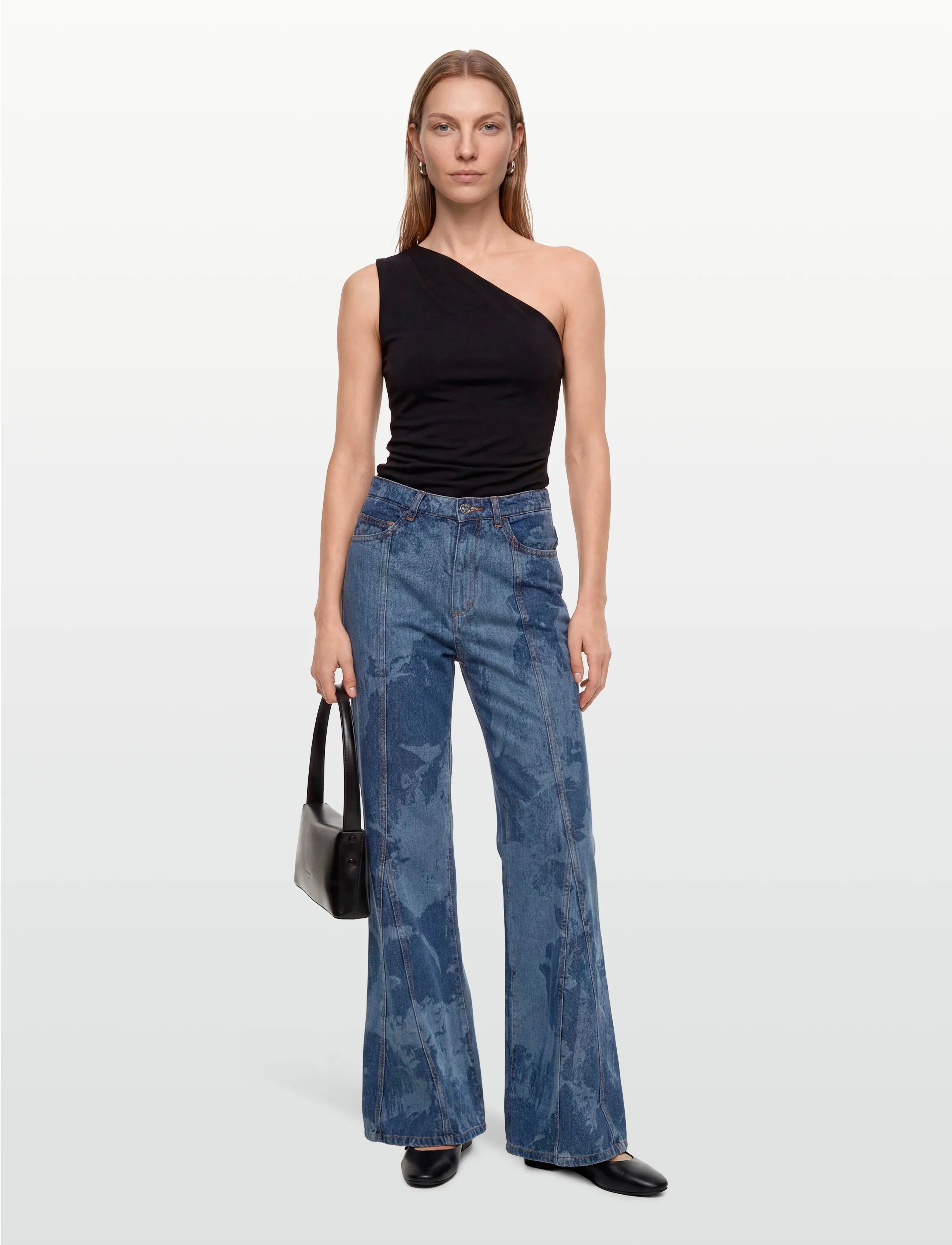 RODEBJER Rodebjer Wiona Denim Flower, XS, Blue, Jeans > Flares, Dame