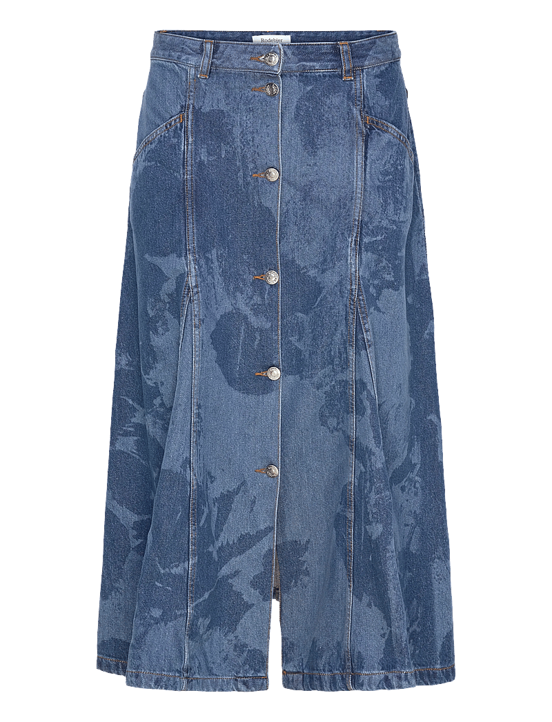 RODEBJER - Rodebjer London Denim Flower - denimnederdele - indigo - 1