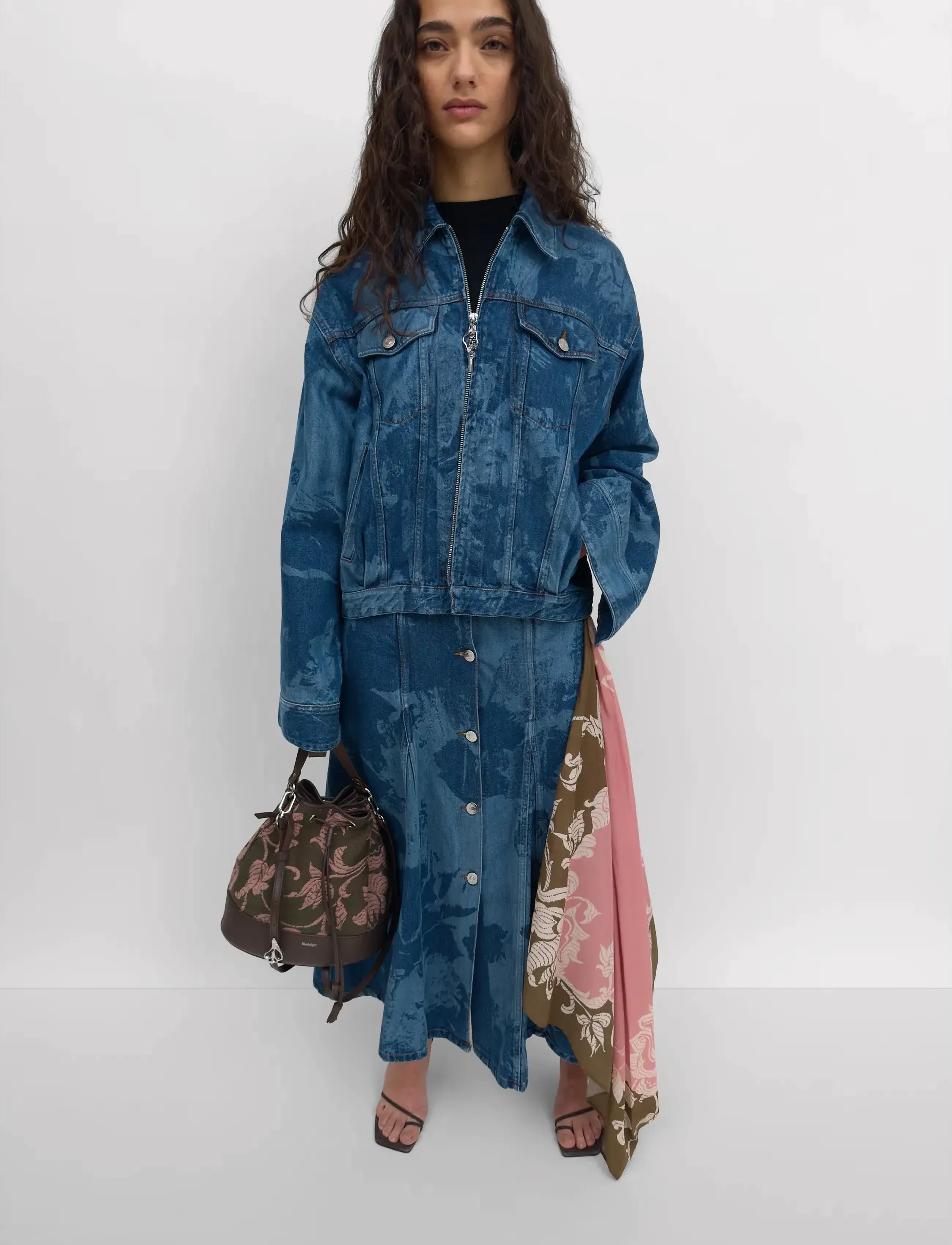 RODEBJER - Rodebjer Pisa Denim Flower - forårsjakker - indigo - 3