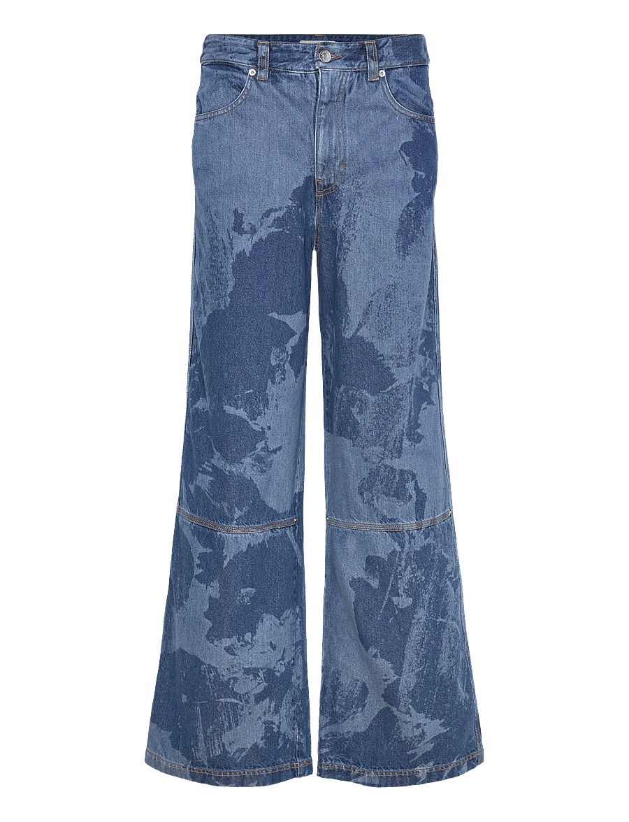 RODEBJER - Rodebjer Eileen Denim Flower - brede jeans - indigo - 1