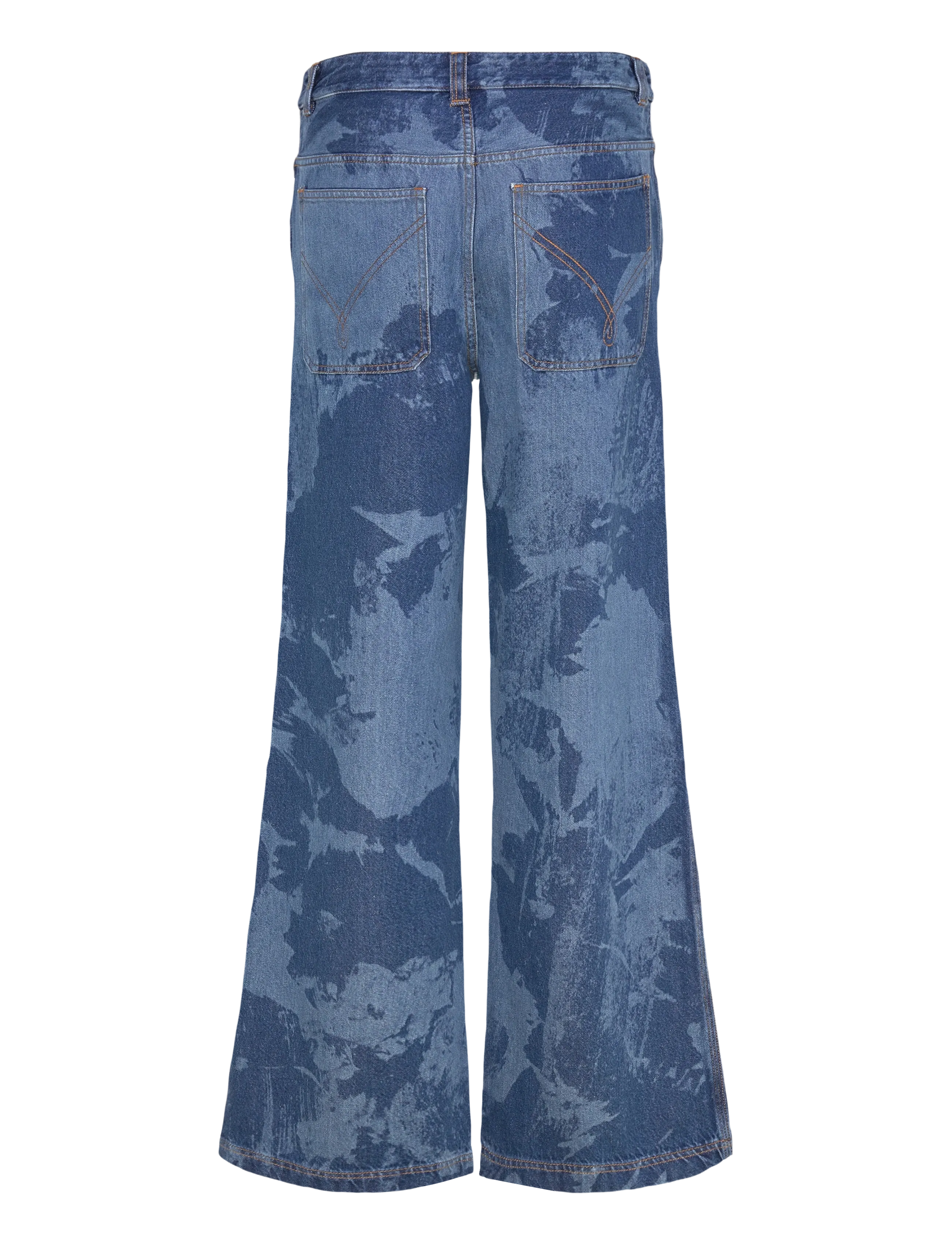 RODEBJER - Rodebjer Eileen Denim Flower - hosen mit weitem bein - indigo - 2