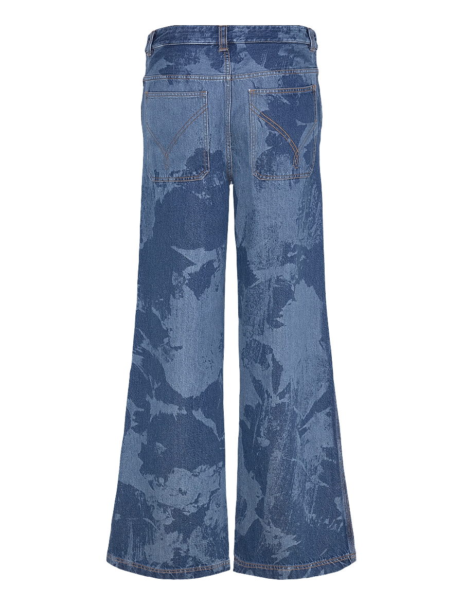 RODEBJER - Rodebjer Eileen Denim Flower - brede jeans - indigo - 2