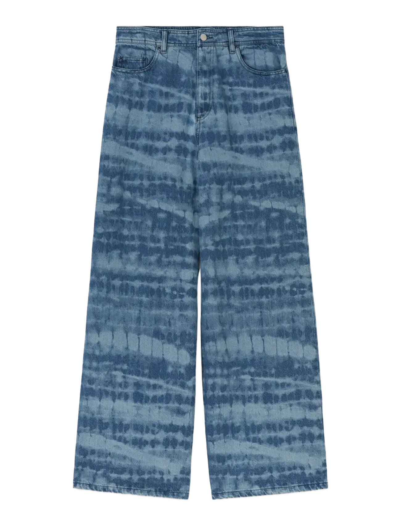 RODEBJER - Rodebjer Roxy Shibori - hosen mit weitem bein - light indigo - 1
