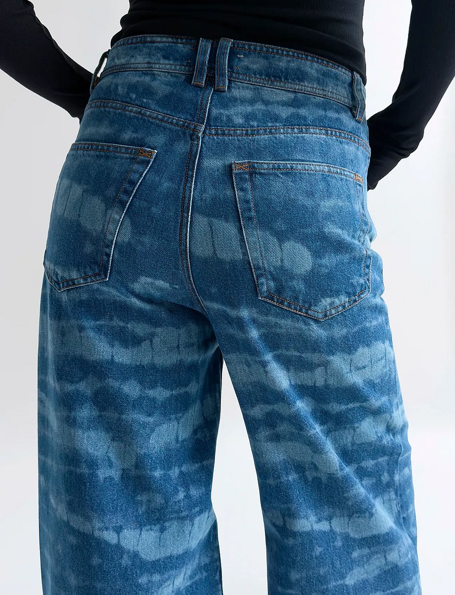 RODEBJER - Rodebjer Roxy Shibori - hosen mit weitem bein - light indigo - 2