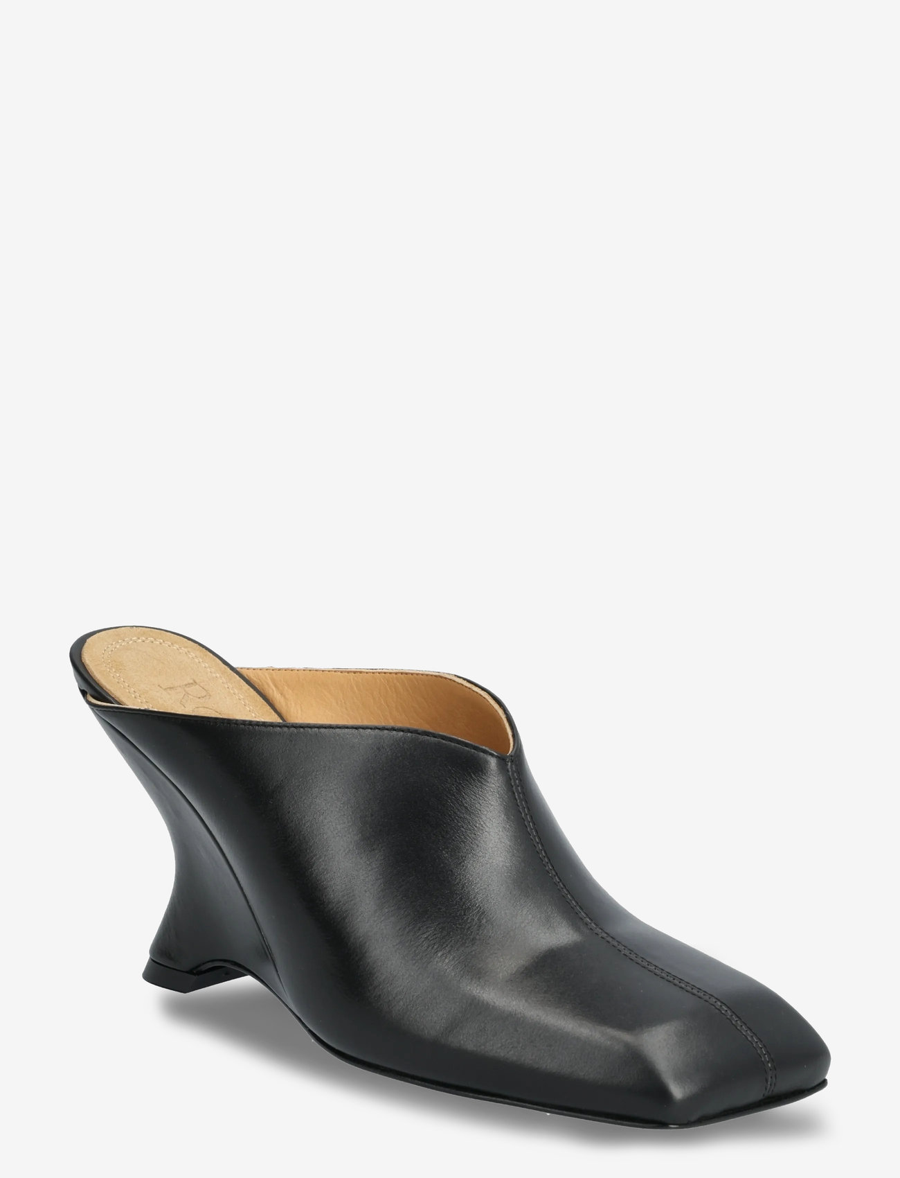 RODEBJER Rodebjer Emery Wedge - Heeled mules - BLACK / black