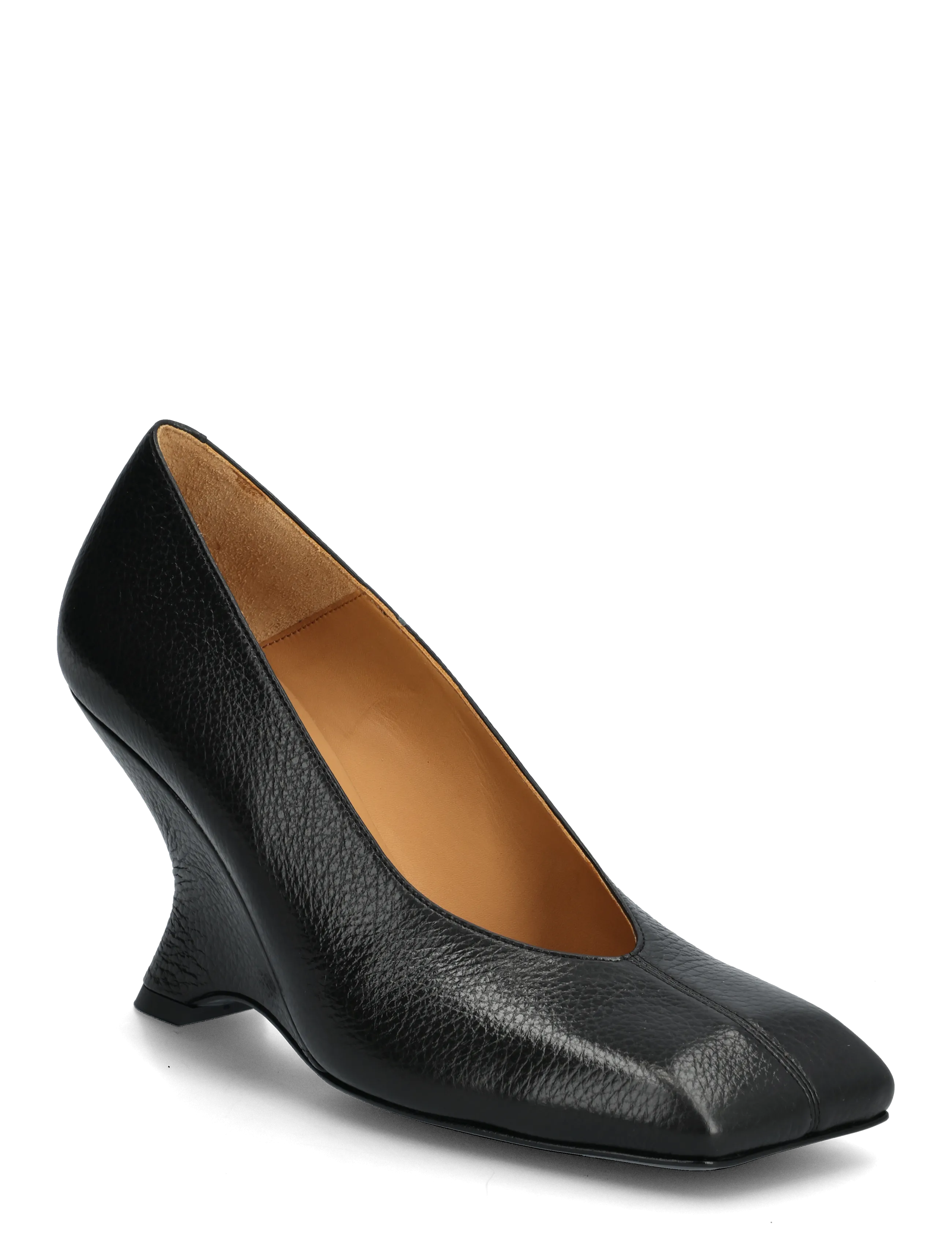 RODEBJER Polka Pump, Kvinder, Kilehæl Pumps med Firkantet Tå, Sort, Str: 38
