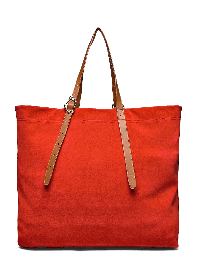 RODEBJER - Rodebjer Coral XXL Suede Tote - shoppers - tangerine - 1