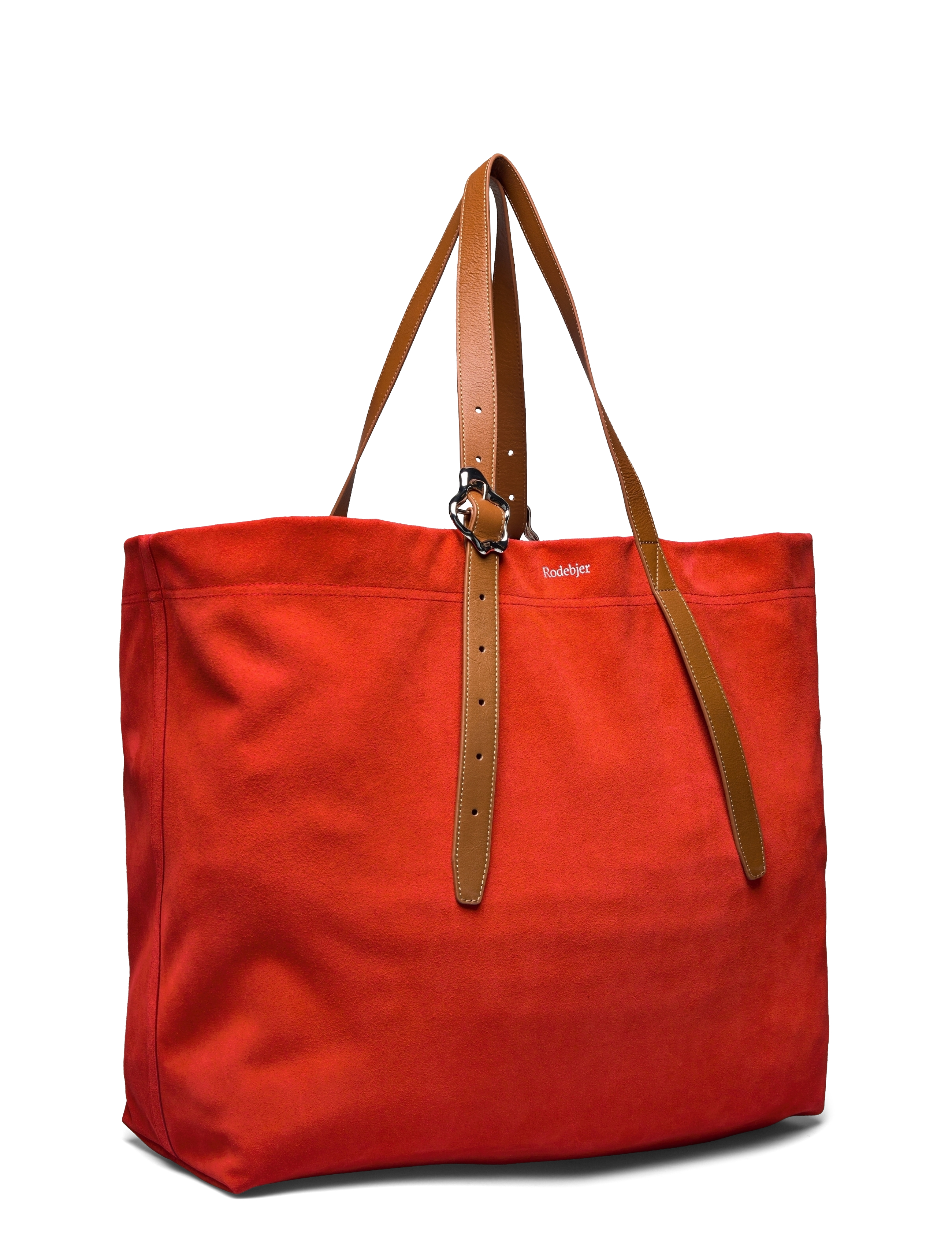 RODEBJER - Rodebjer Coral XXL Suede Tote - shoppingväskor - tangerine - 2