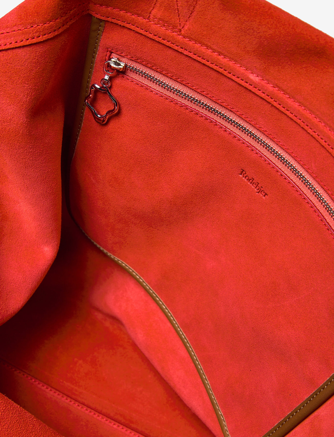 RODEBJER - Rodebjer Coral XXL Suede Tote - shoppere - tangerine - 4
