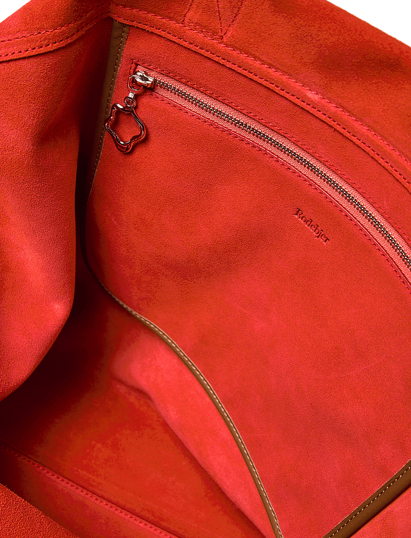 RODEBJER - Rodebjer Coral XXL Suede Tote - shoppers - tangerine - 4