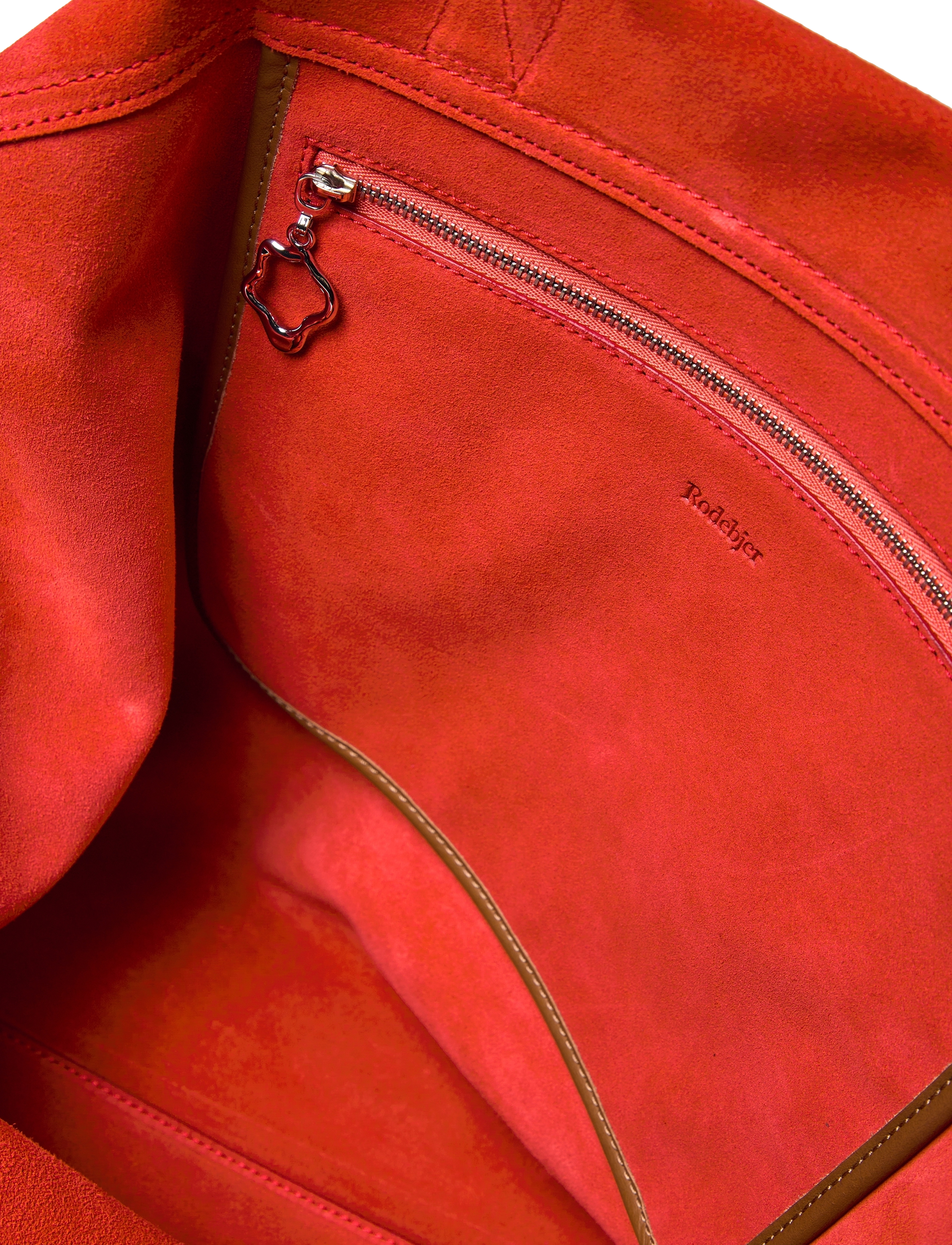 RODEBJER - Rodebjer Coral XXL Suede Tote - shoppingväskor - tangerine - 4