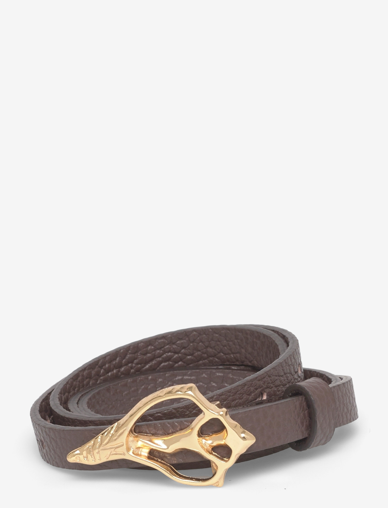 RODEBJER - Rodebjer Petit Shell Pebble Belt - bælter - dk brown/gold - 0