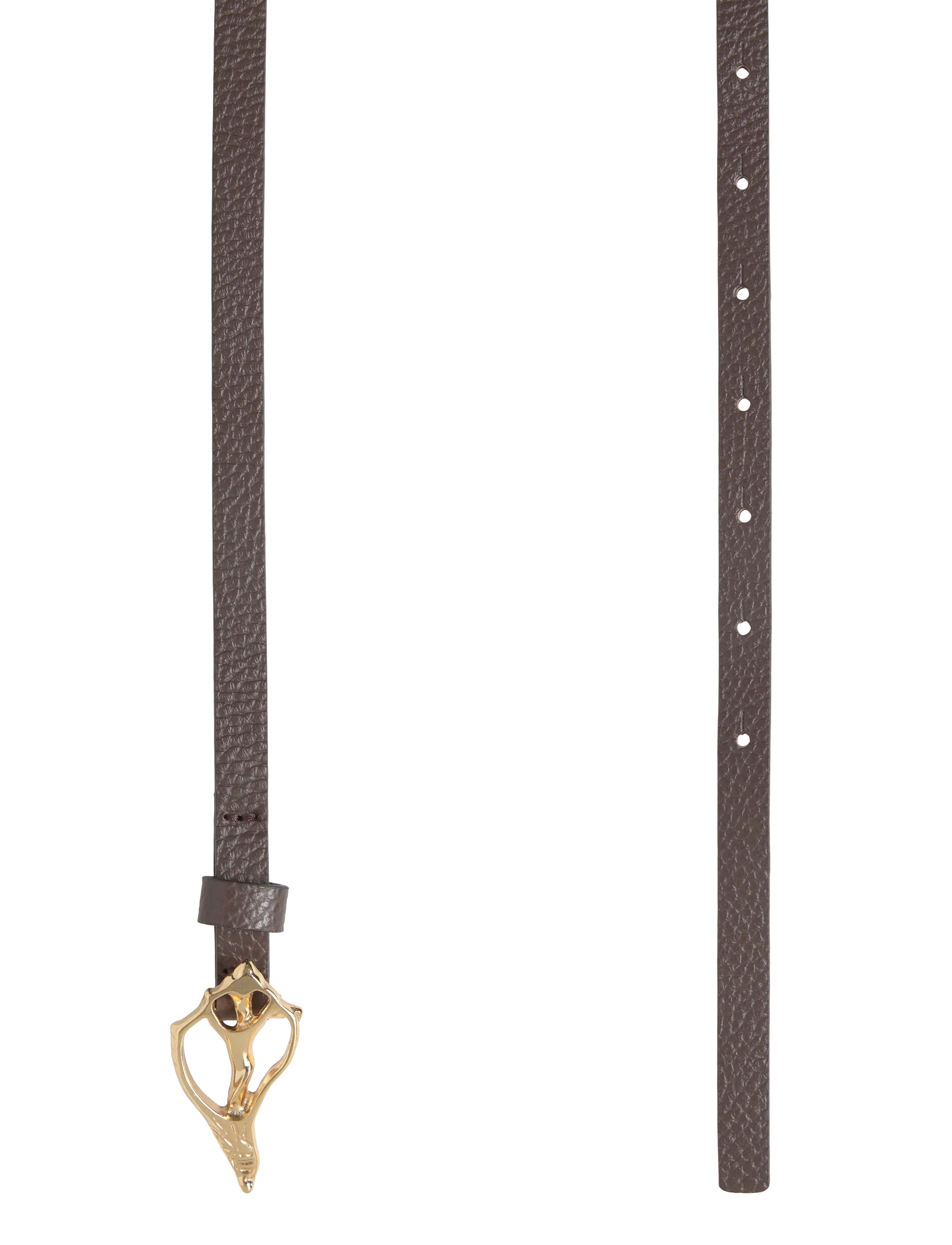 RODEBJER - Rodebjer Petit Shell Pebble Belt - gürtel - dk brown/gold - 1