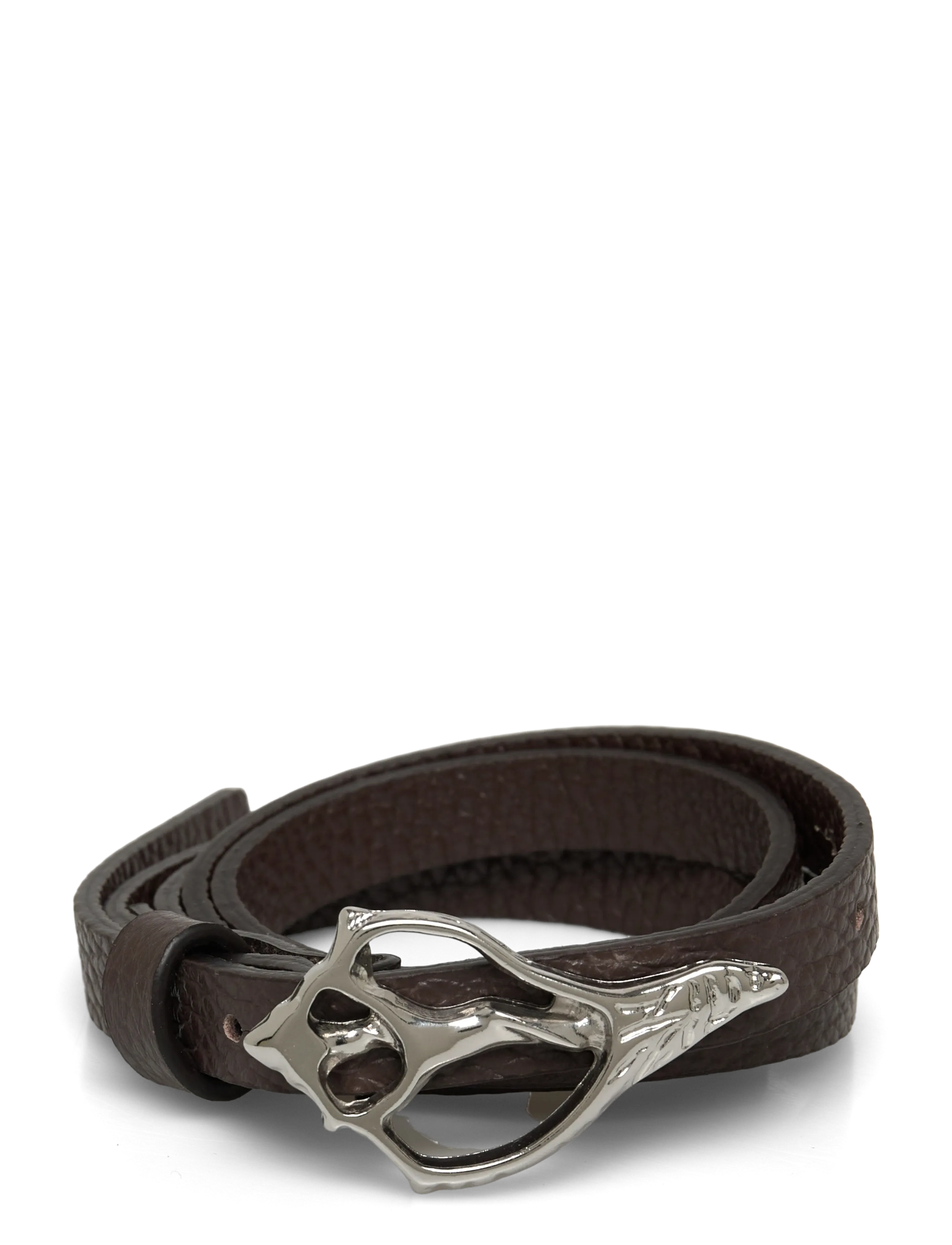 RODEBJER Rodebjer Petit Shell Pebble Belt - Kampagne - DK BROWN/SILVER / brown