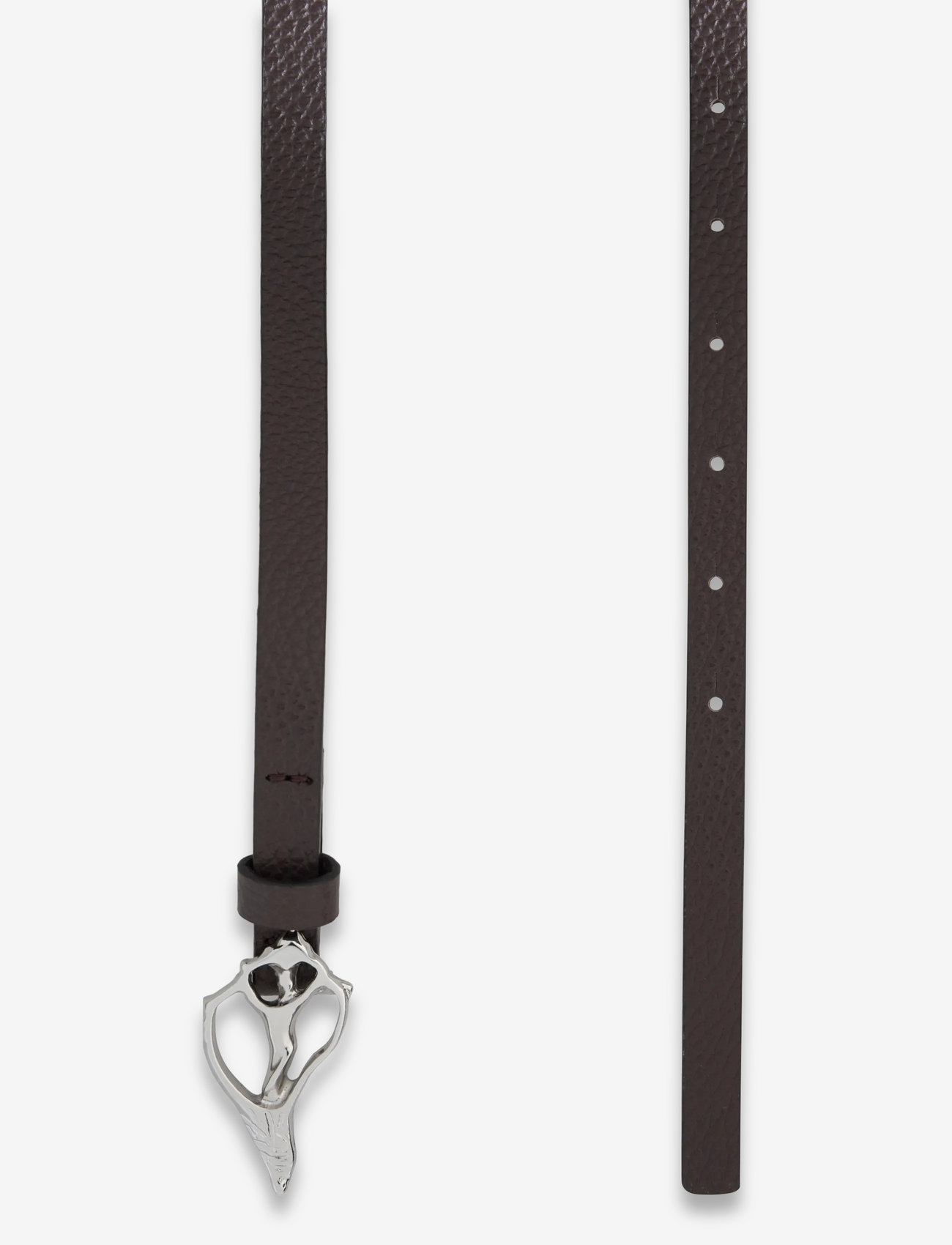 RODEBJER - Rodebjer Petit Shell Pebble Belt - læderbælter - dk brown/silver - 1
