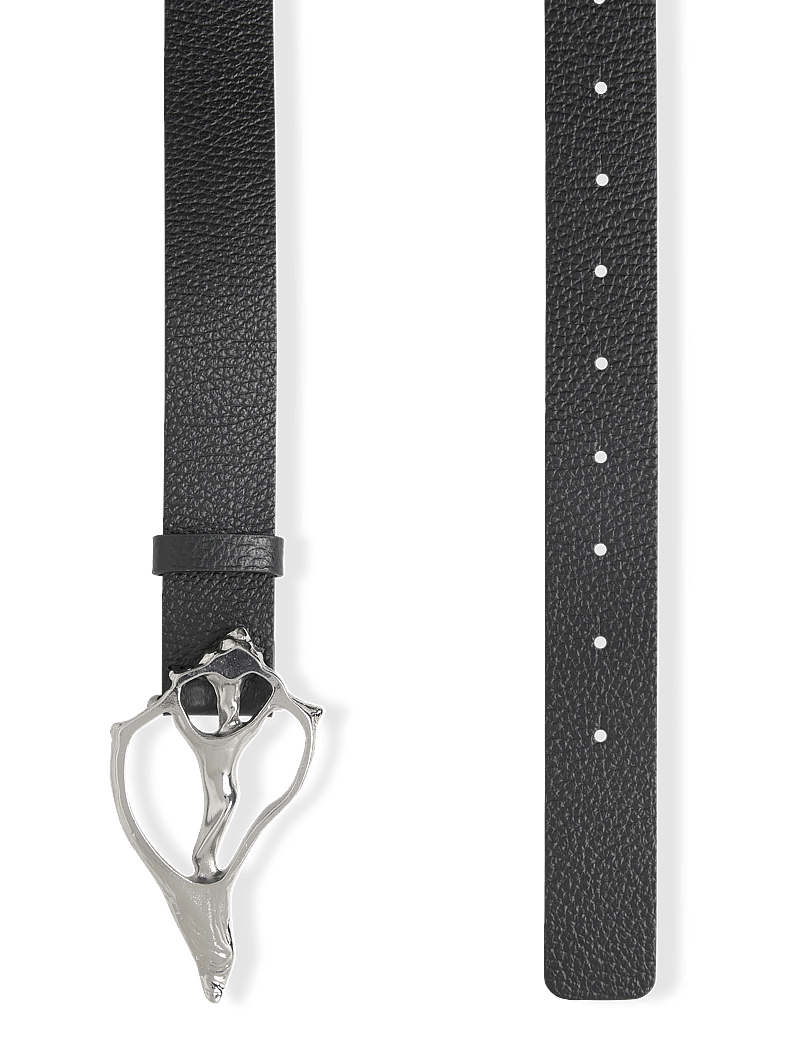 RODEBJER - Rodebjer Shell Wide Pebble Belt - ledergürtel - black/silver - 1