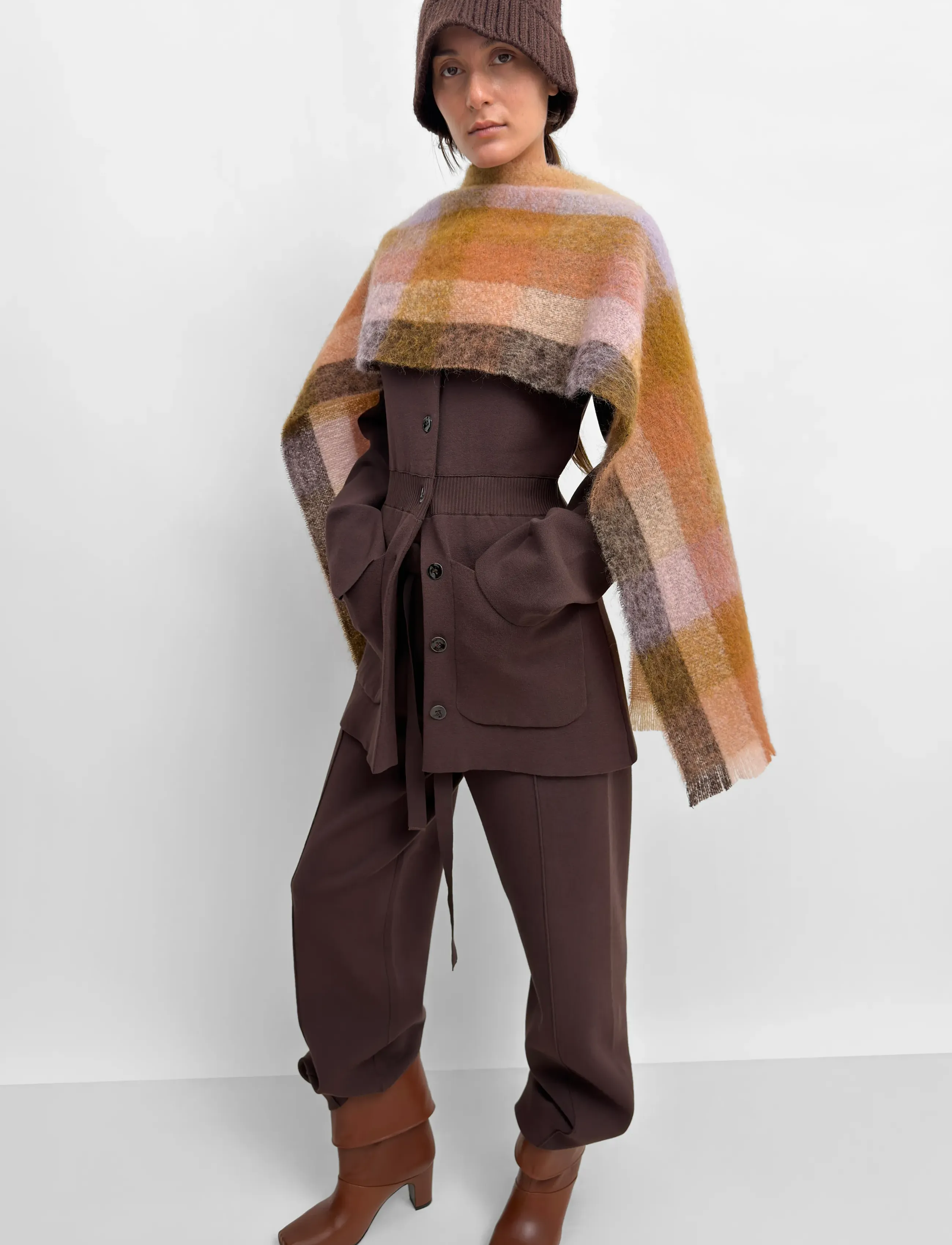 RODEBJER Penny Alpaca, Kvinder, Strikket Bøllehat, Brun, Str: ONES