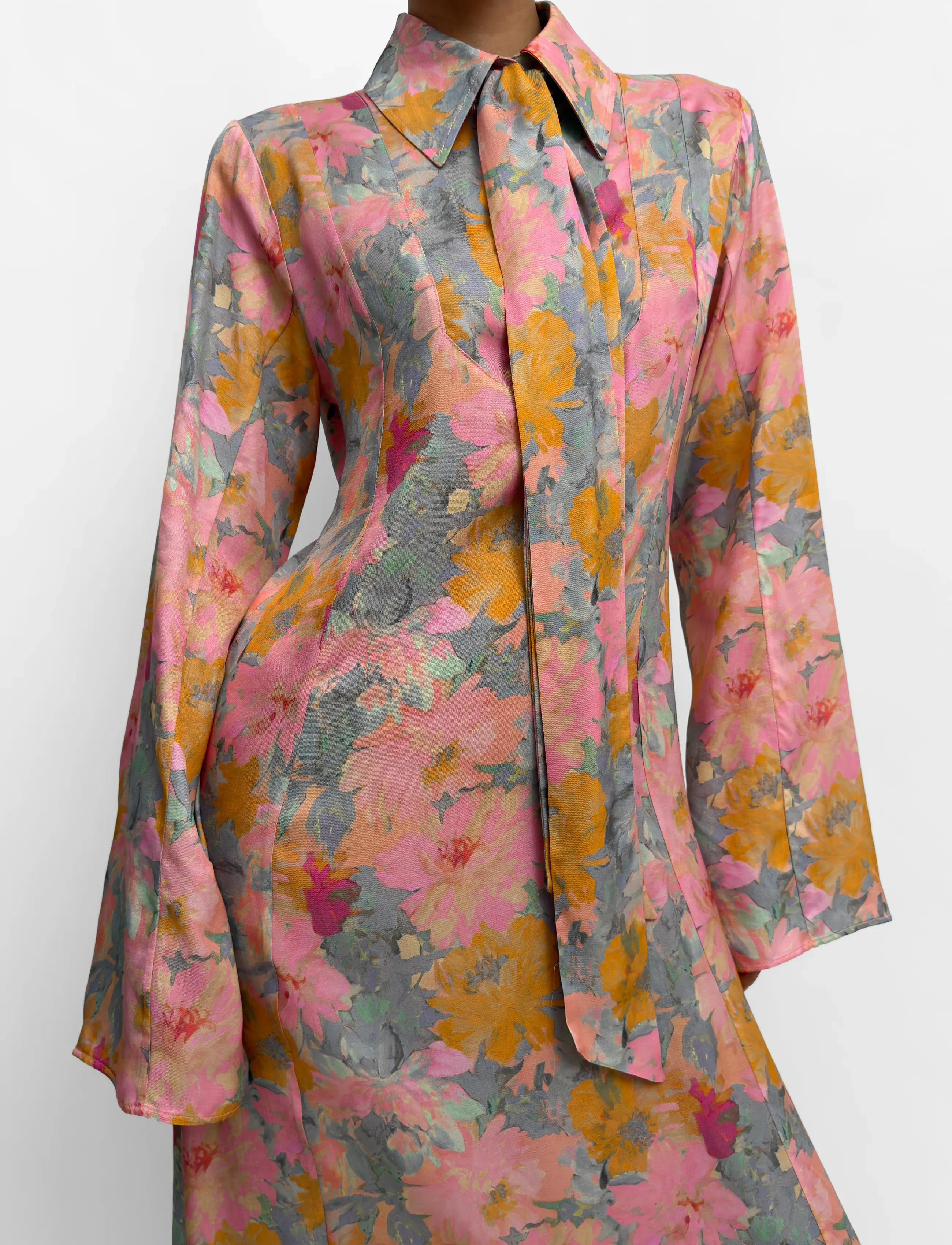 RODEBJER Rodebjer Luna Scarf Floral - Rodebjer - PAINT PINK/SAFFRON / pink/rose