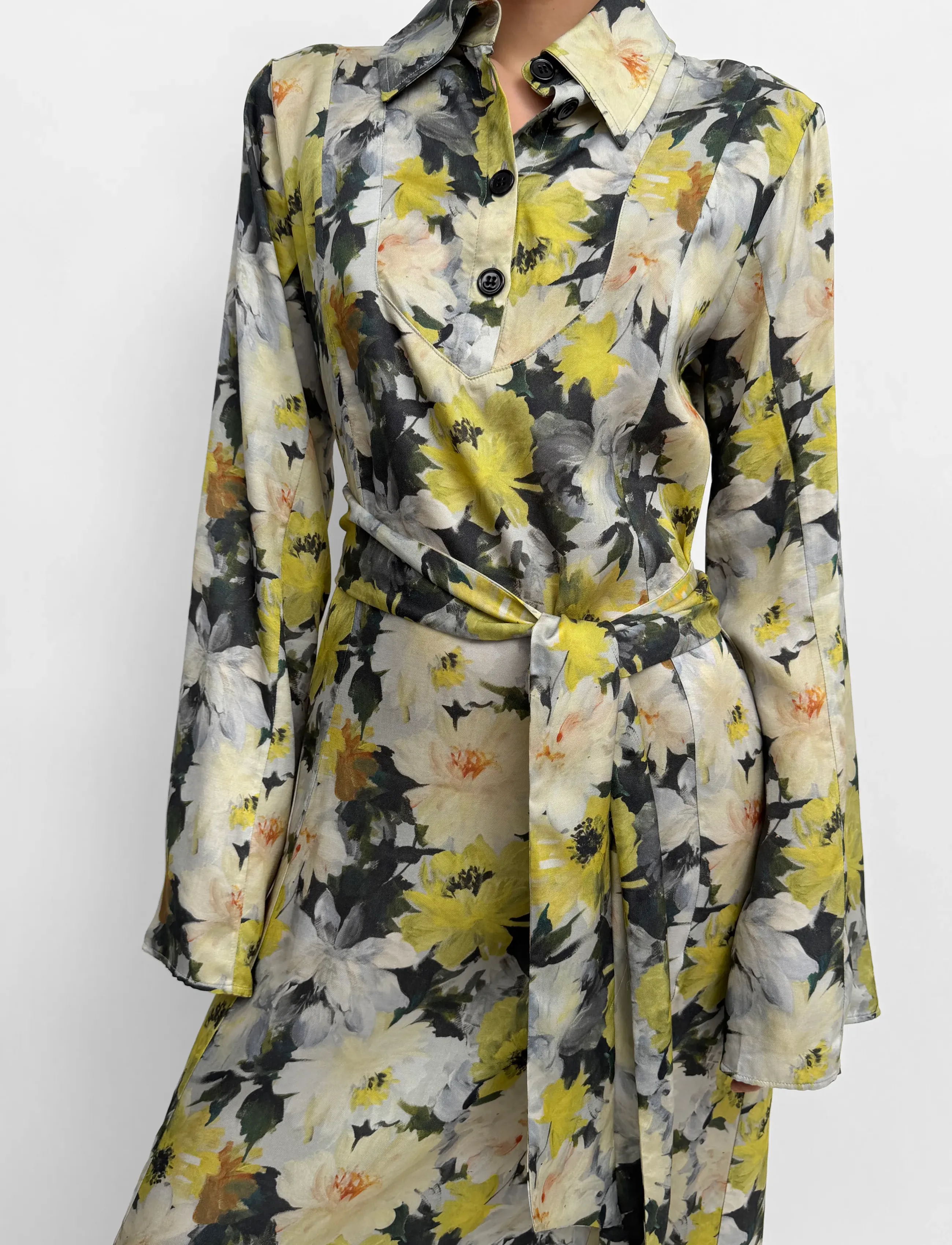 RODEBJER Rodebjer Luna Scarf Floral - Rodebjer - YELLOW/BLACK / yellow