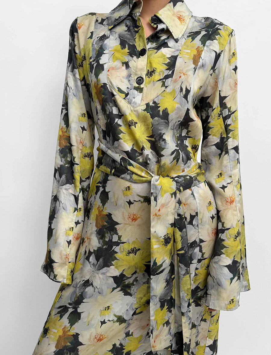 RODEBJER - Rodebjer Luna Scarf Floral - modetrends - yellow/black - 0