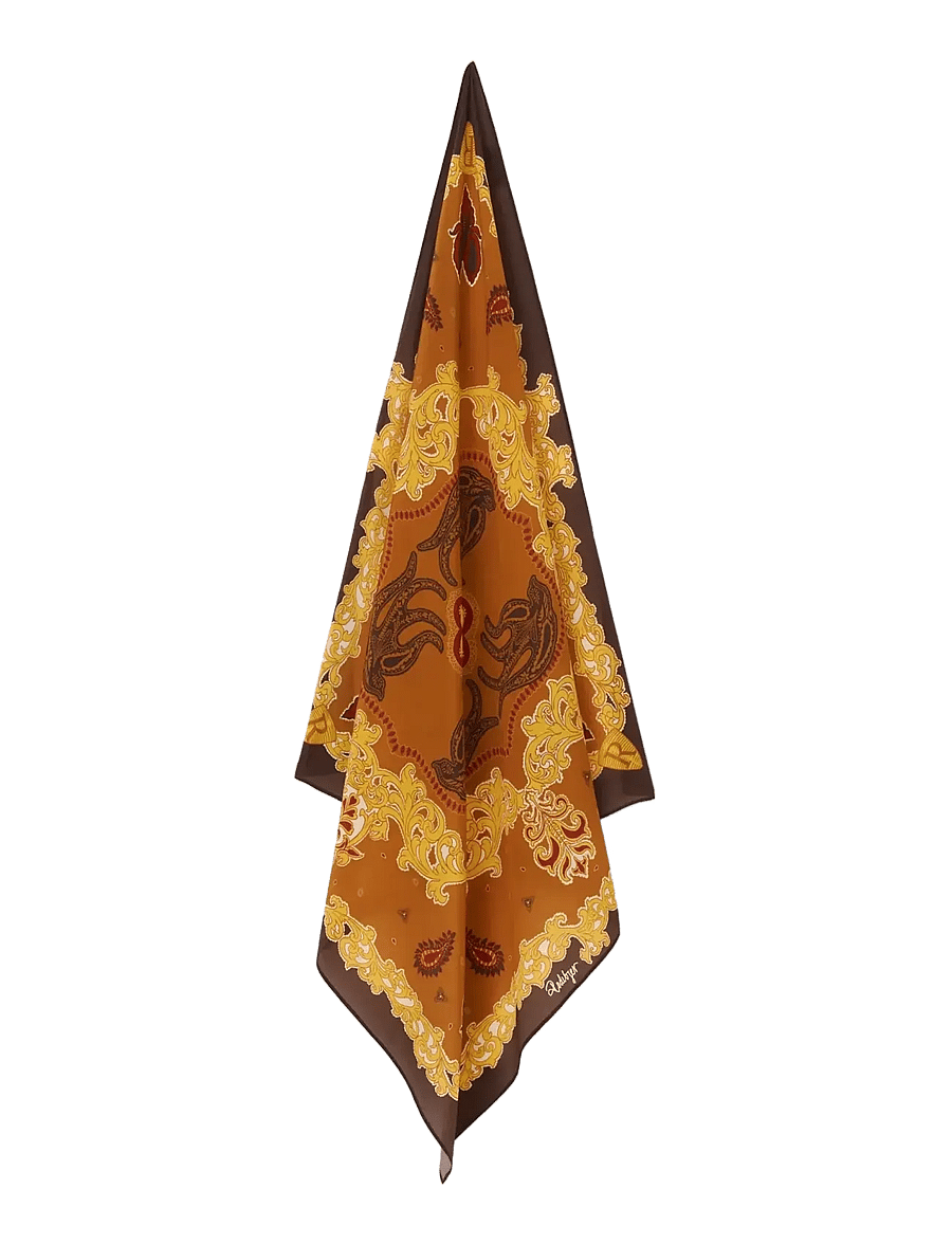 RODEBJER - Rodebjer Marsala Swallow Scarf - modetrends - dark coffee multi - 1
