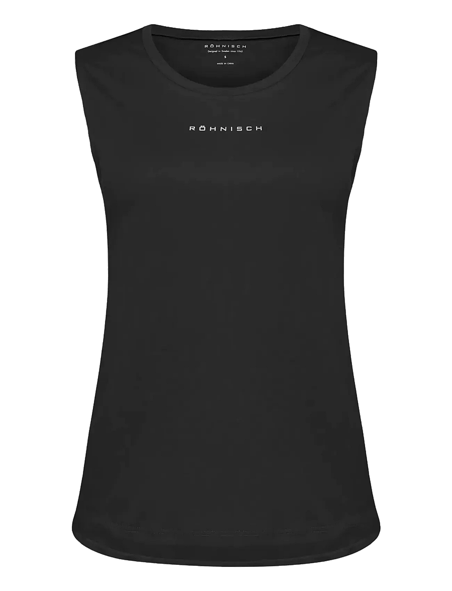 Röhnisch - Team Logo Tank Top - Õlapaeltega pluusid - black - 1