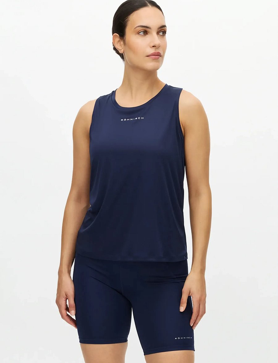 Röhnisch - Team Logo Tank Top - Õlapaeltega pluusid - indigo - 0