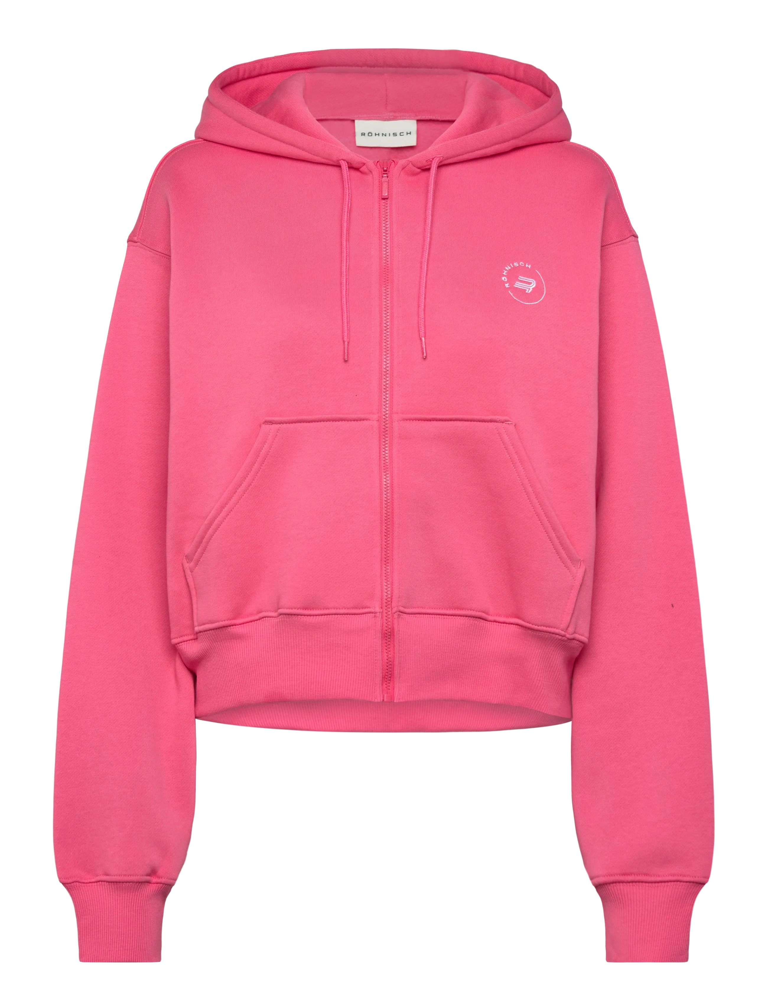 Röhnisch Base Sweat Full Zip Hoodie, S, Pink, Sport Sweatshirts & Hoodies > Sport Hoodies, Dame