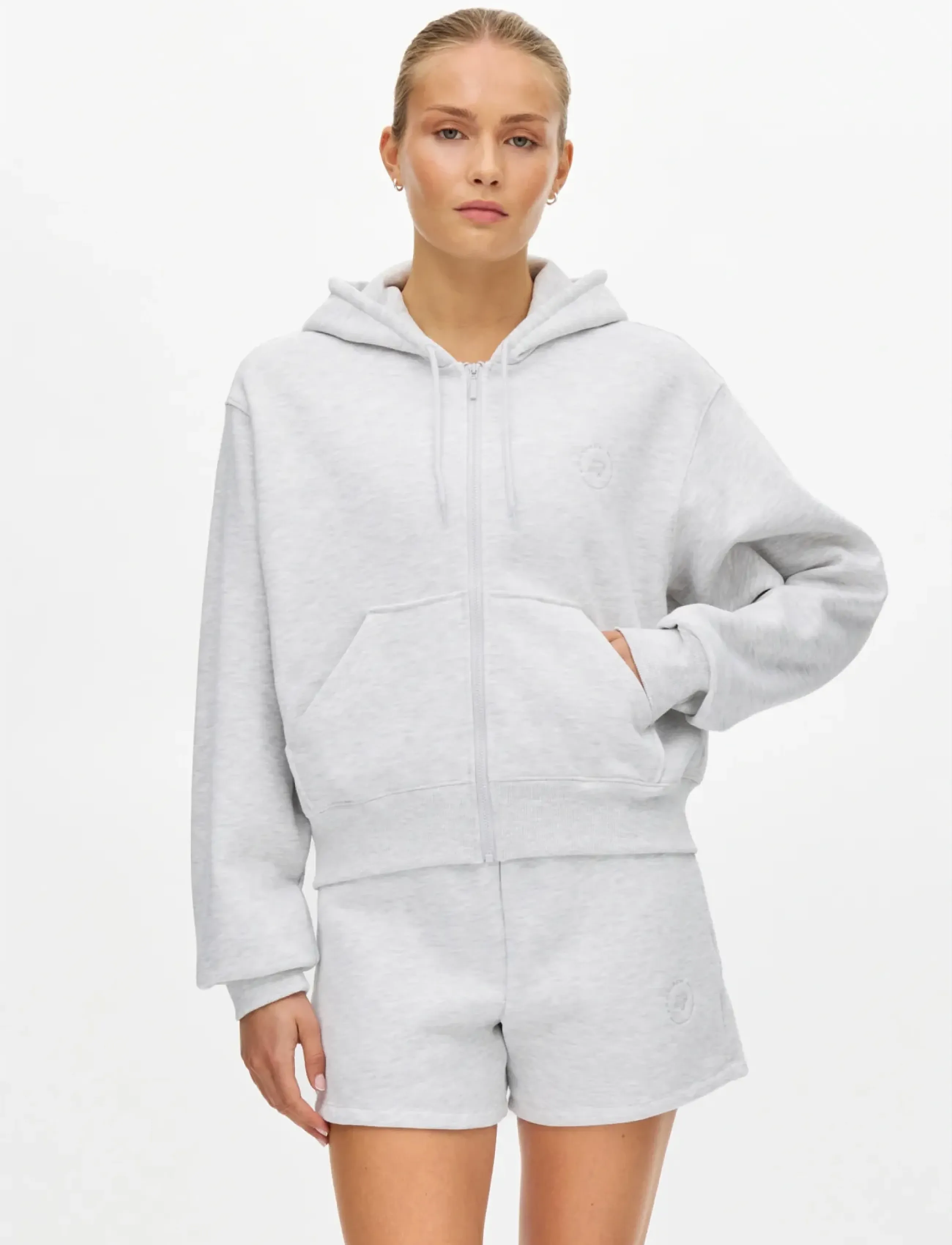Röhnisch Base Sweat Full Zip Hoodie, XL, Grey, Sport Sweatshirts & Hoodies > Sport Hoodies, Dame