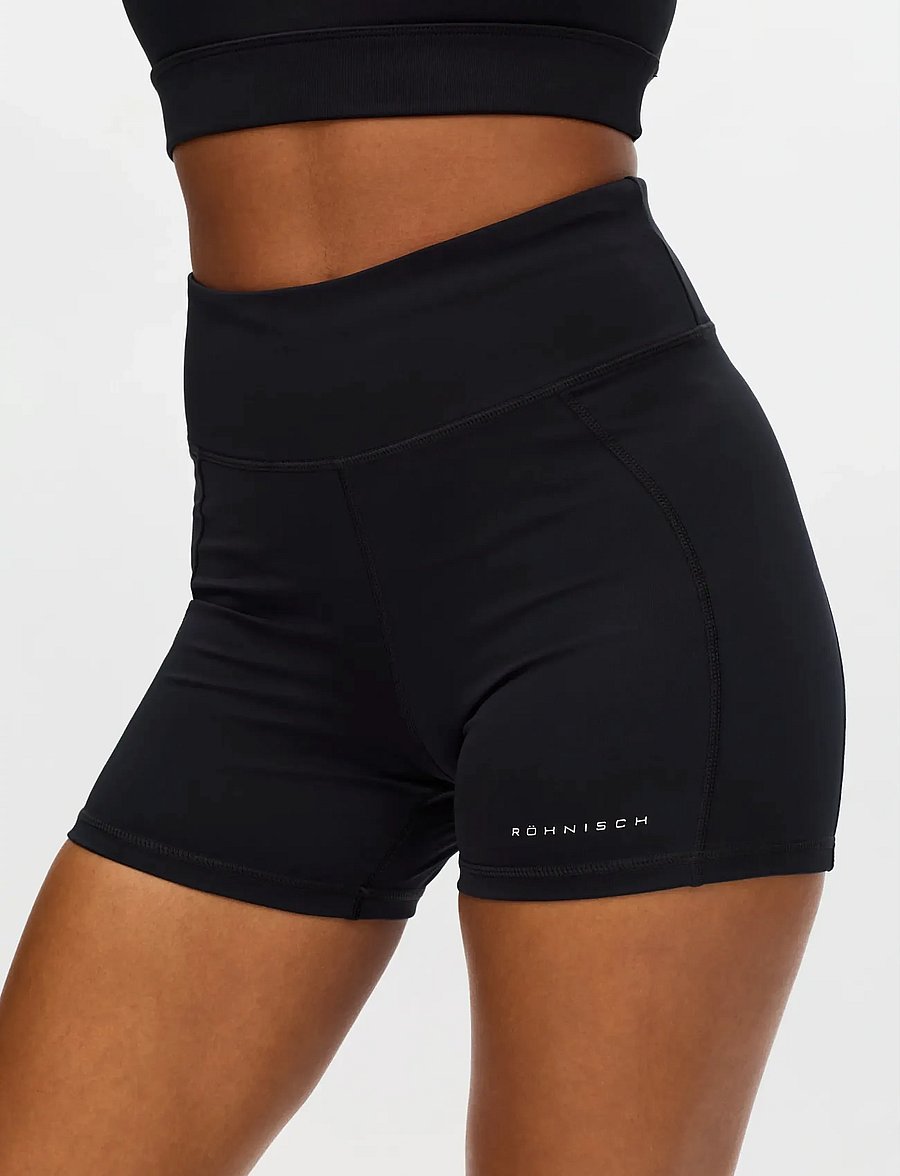 Röhnisch - Flattering Reg Waist Hotpants - lühikesed püksid - black - 5
