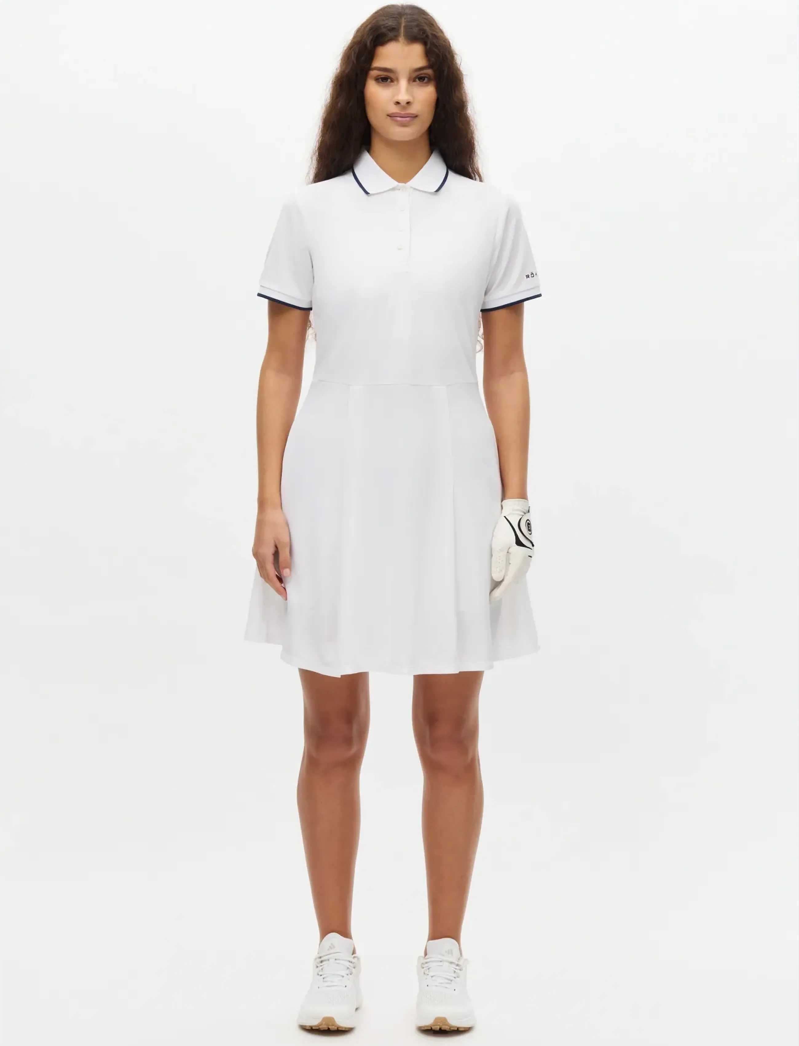Röhnisch Miriam dress - Klänningar - WHITE/NAVY / white