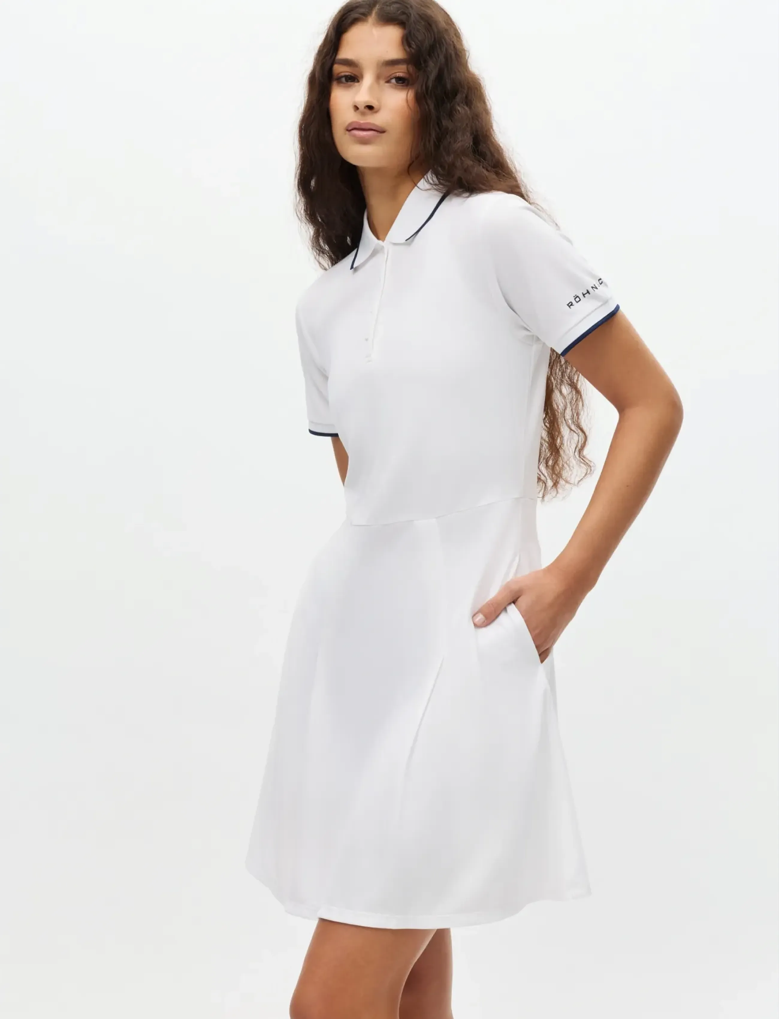 Röhnisch - Miriam dress - kläder - white/navy - 2