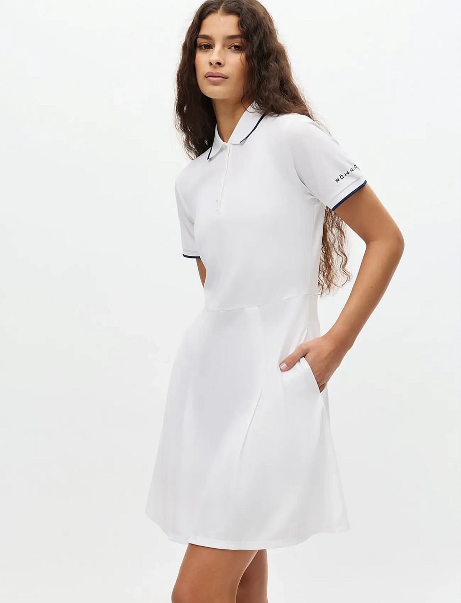 Röhnisch - Miriam dress - kleidid ja seelikud - white/navy - 2