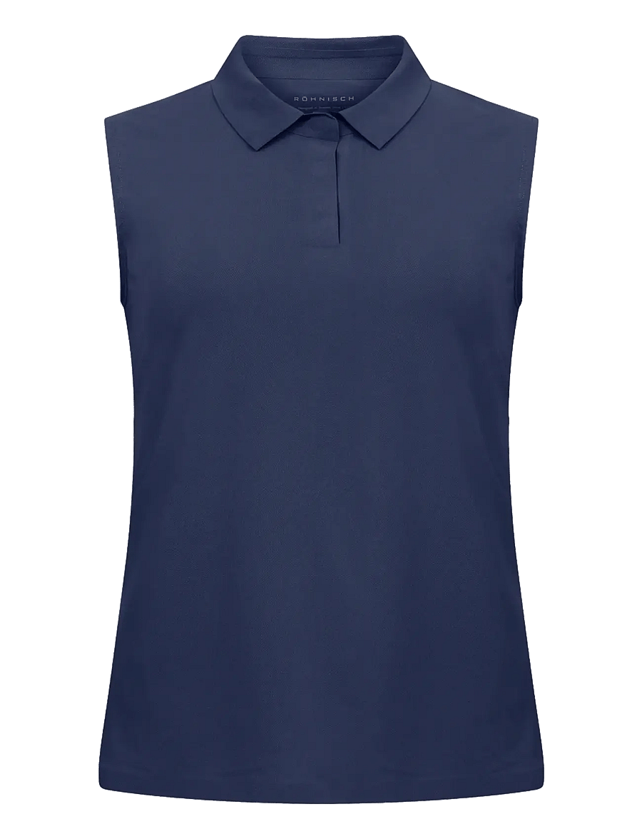 Röhnisch - Fluid tech sleeveless poloshirt - oberteile & t-shirts - navy - 1