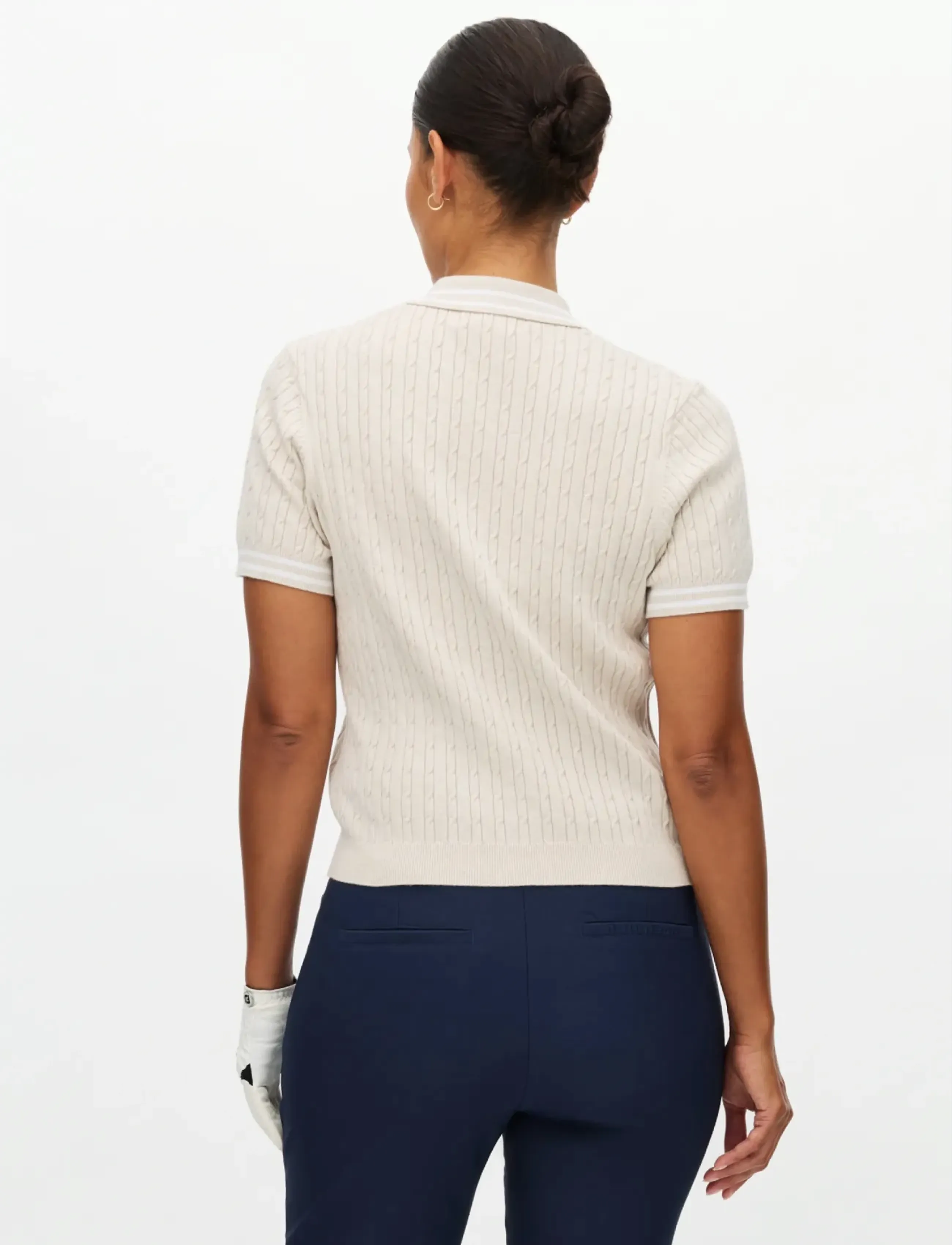 Röhnisch - Classic cable poloshirt - urheilutopit - oatmeal - 2