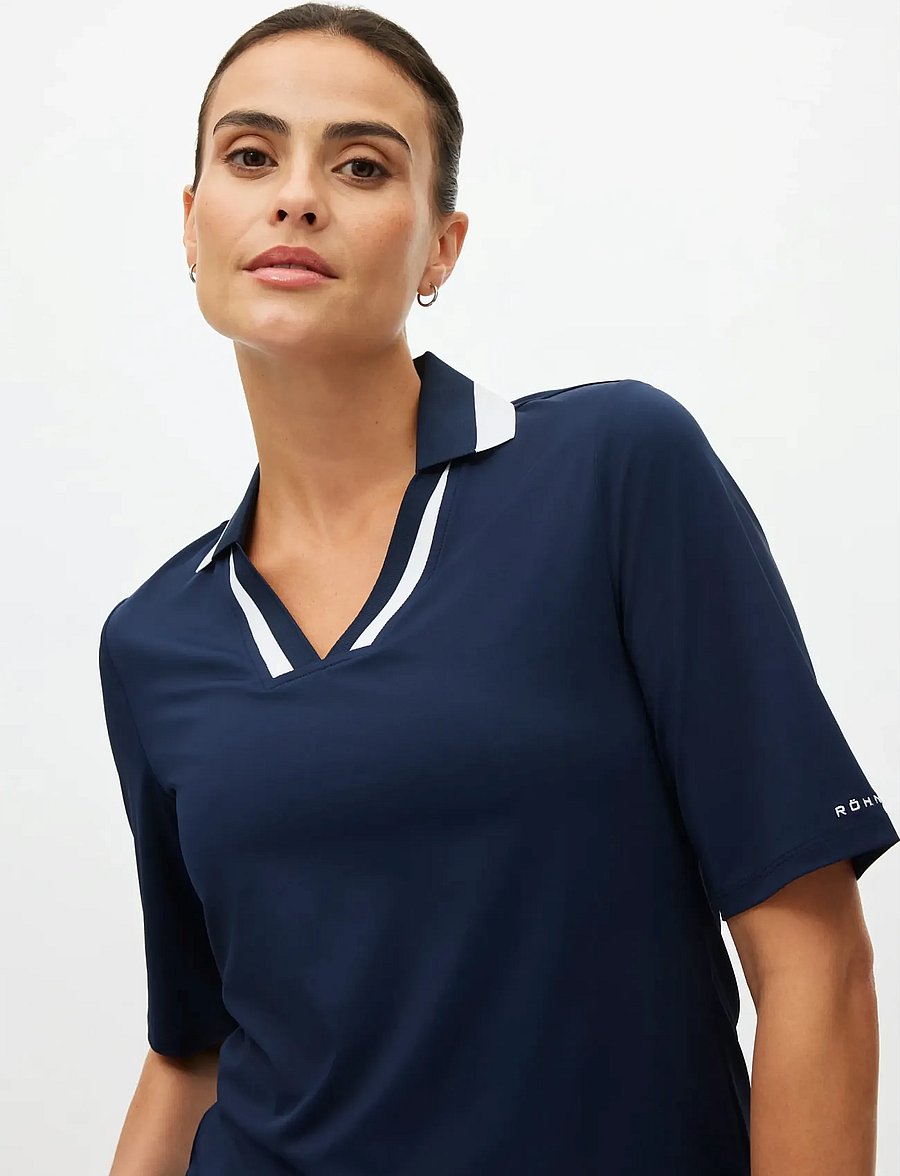 Röhnisch - Essential poloshirt - toppar & t-shirts - navy - 2