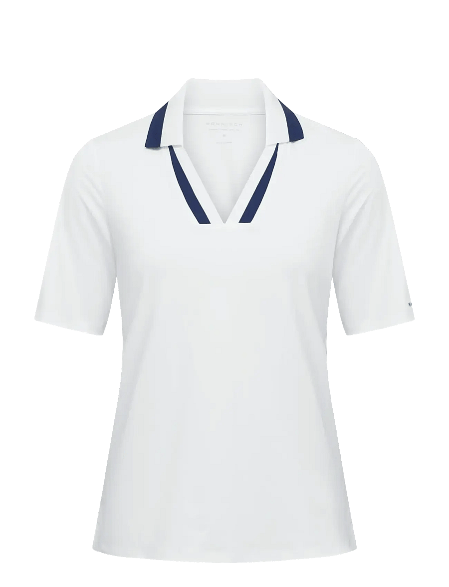 Röhnisch - Essential poloshirt - toppar & t-shirts - white/navy - 1