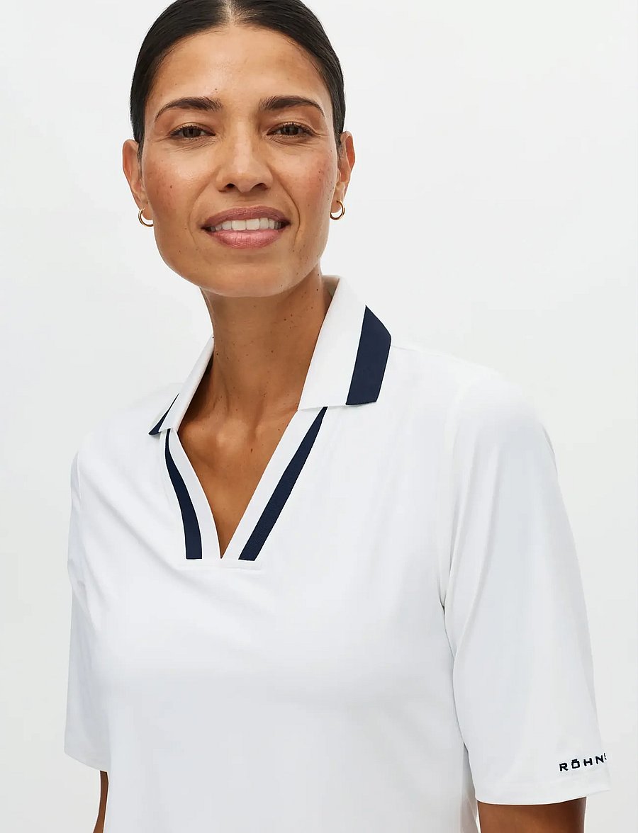 Röhnisch - Essential poloshirt - toppar & t-shirts - white/navy - 2