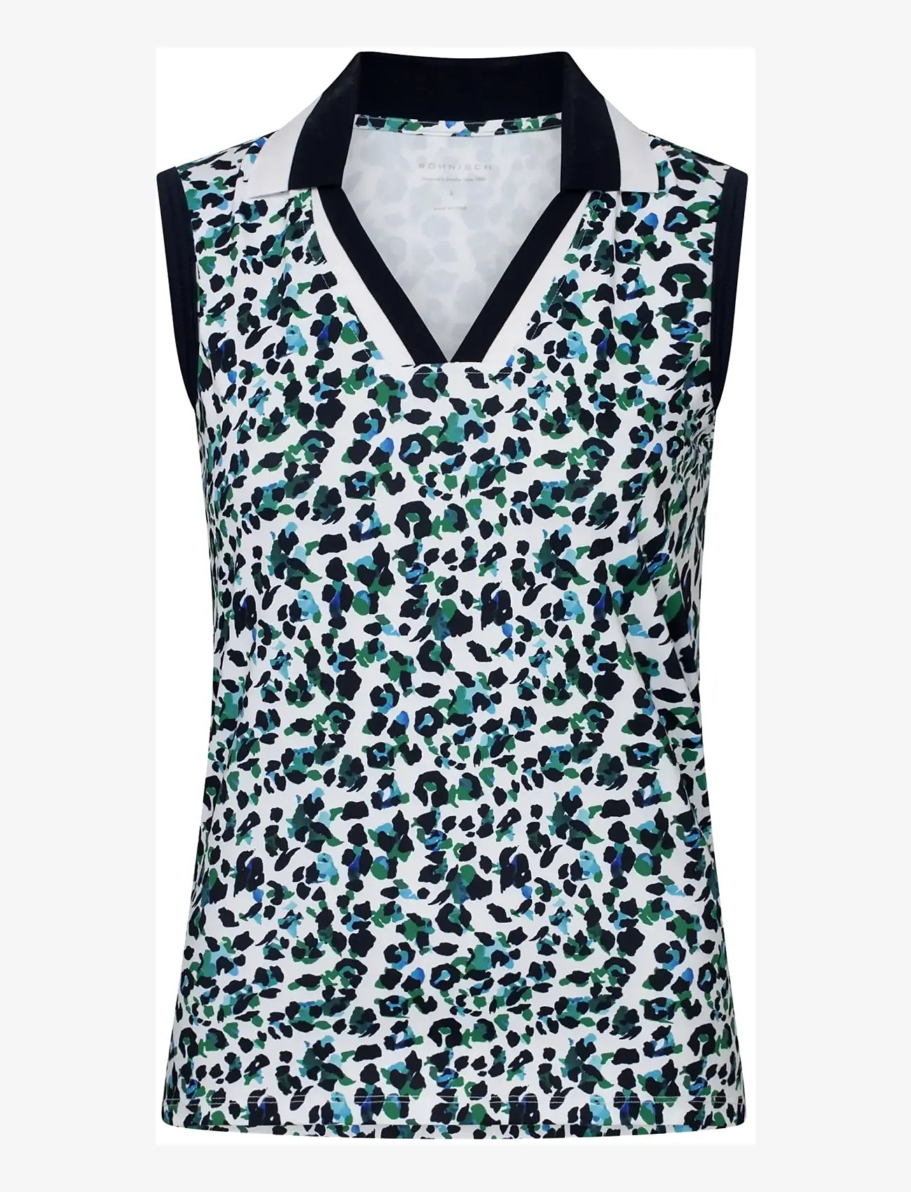 Röhnisch - Essential sleeveless poloshirt - polos - leo blue/green - 1