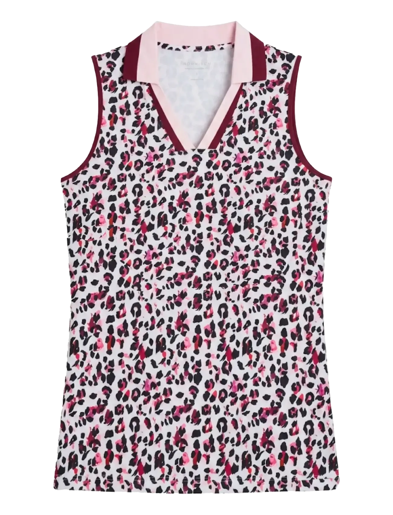 Röhnisch Essential sleeveless poloshirt - Tøj - LEO PINK/BEET / pink/rose