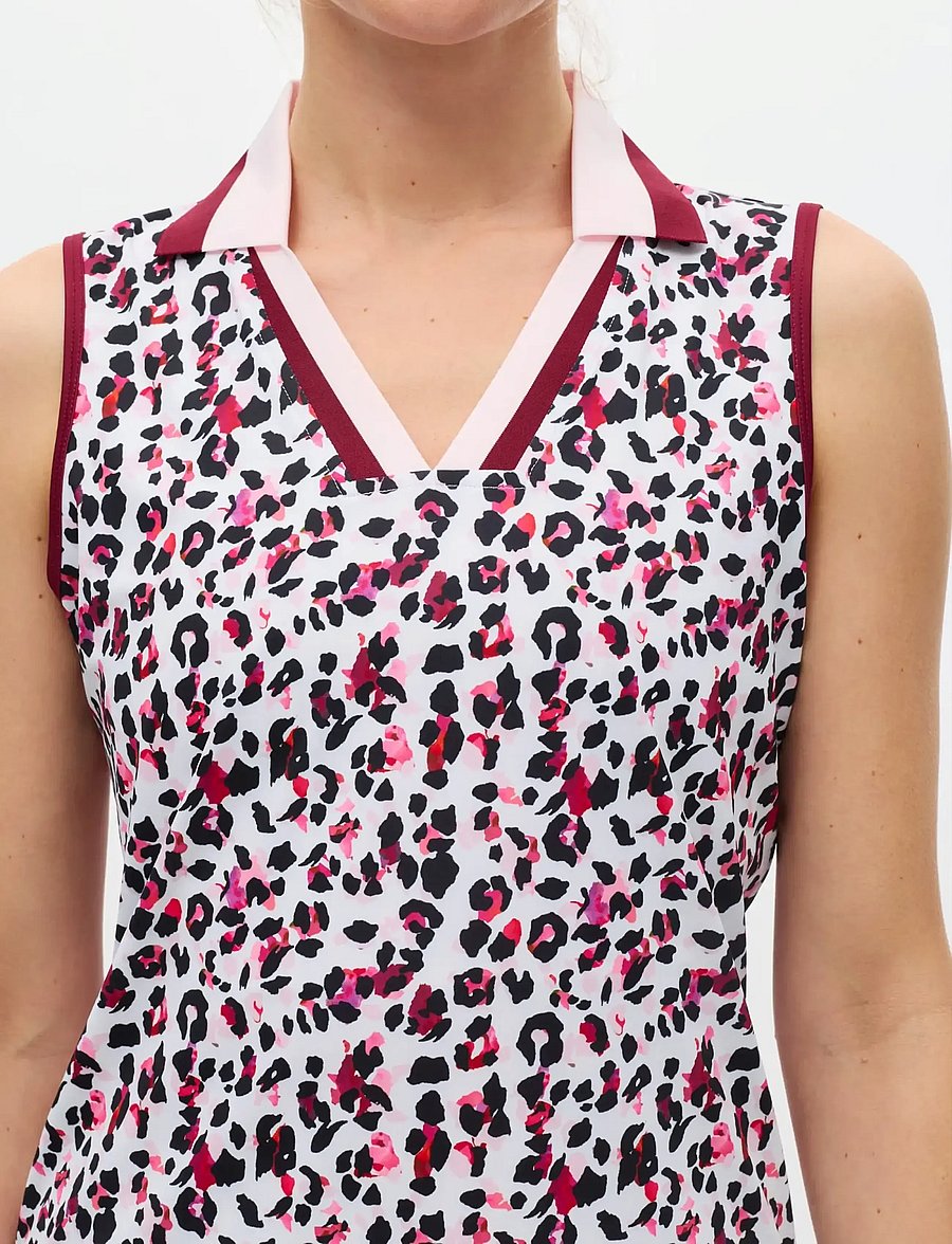 Röhnisch - Essential sleeveless poloshirt - toppar og stuttermabolir - leo pink/beet - 2