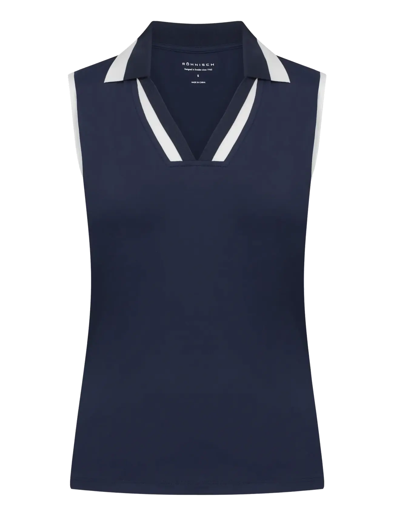 RÖHNISCH Essential Ärmellos Poloshirt Navy - XS - Damen