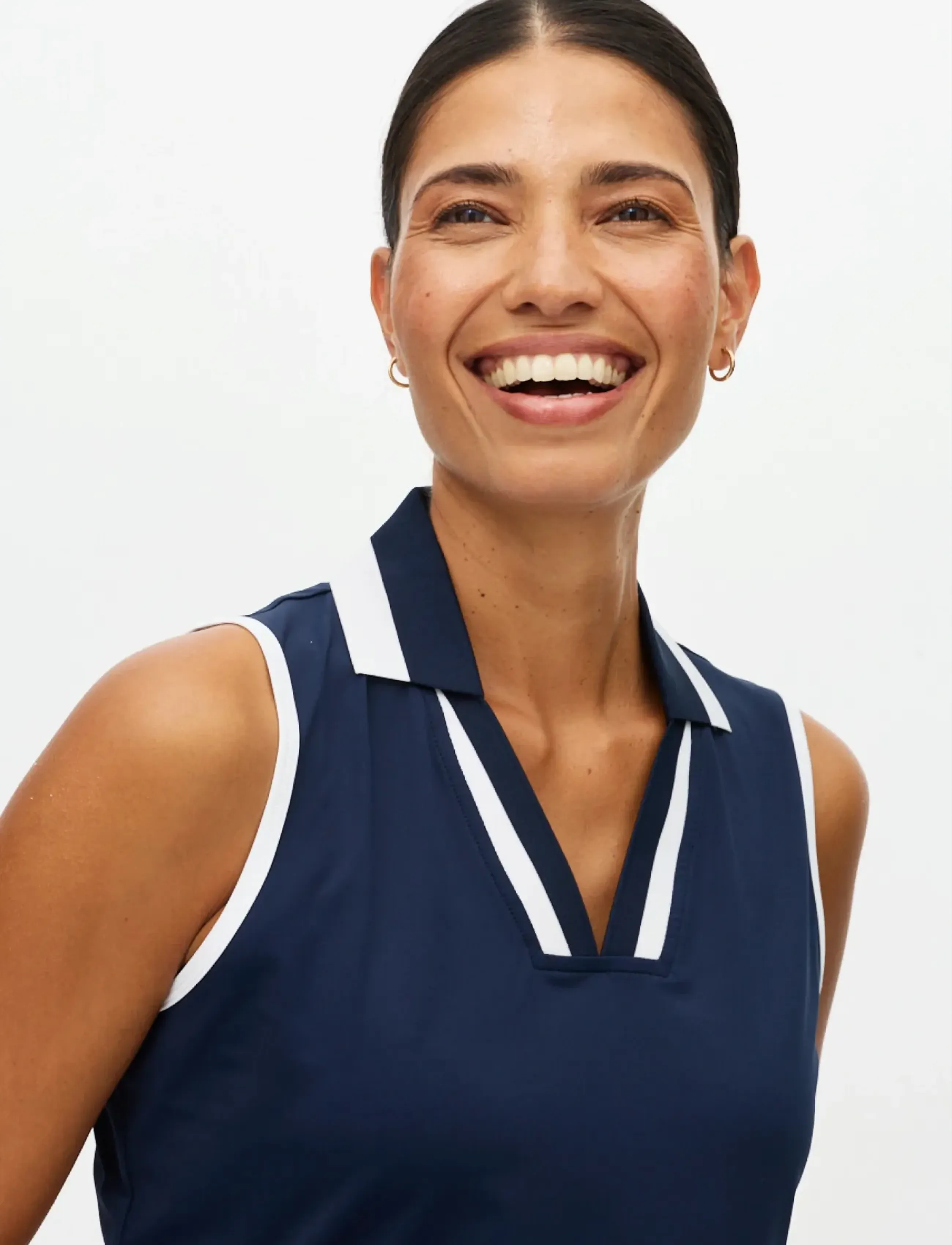 Röhnisch - Essential sleeveless poloshirt - oberteile & t-shirts - navy - 2