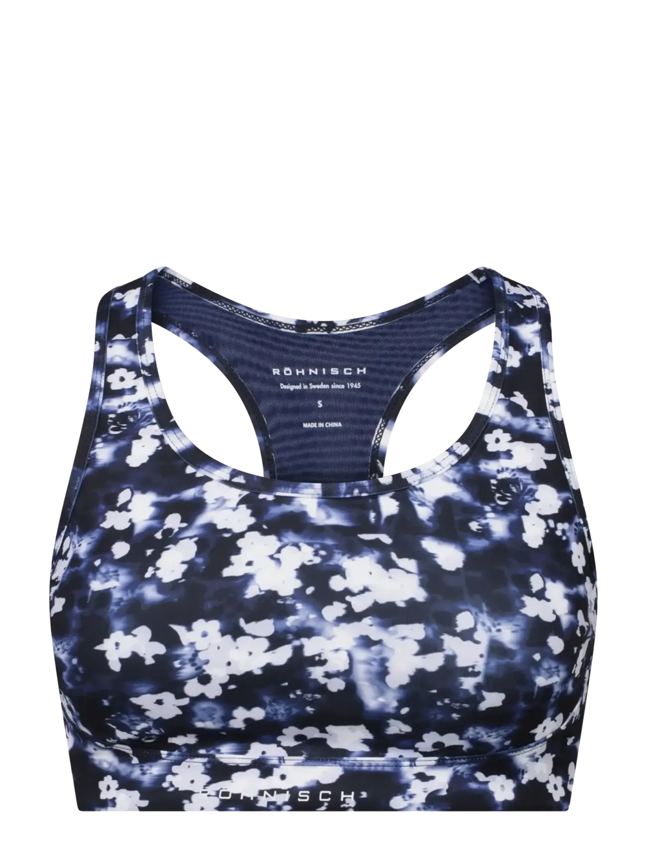 Röhnisch Printed Mesh Sportsbra - Bras - INDIGO BLOOM / navy