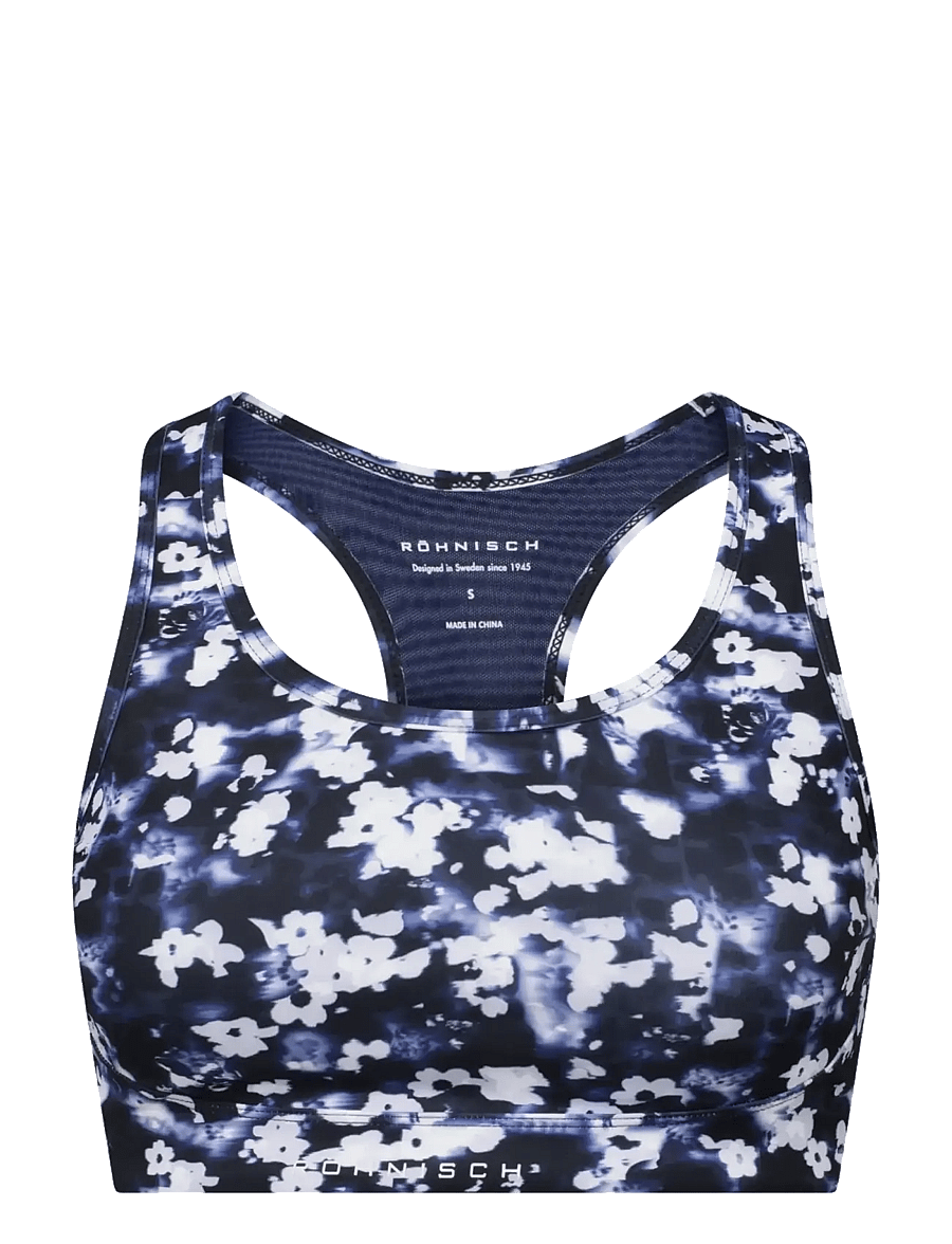 Röhnisch - Printed Mesh Sportsbra - urheiluliivit - indigo bloom - 1