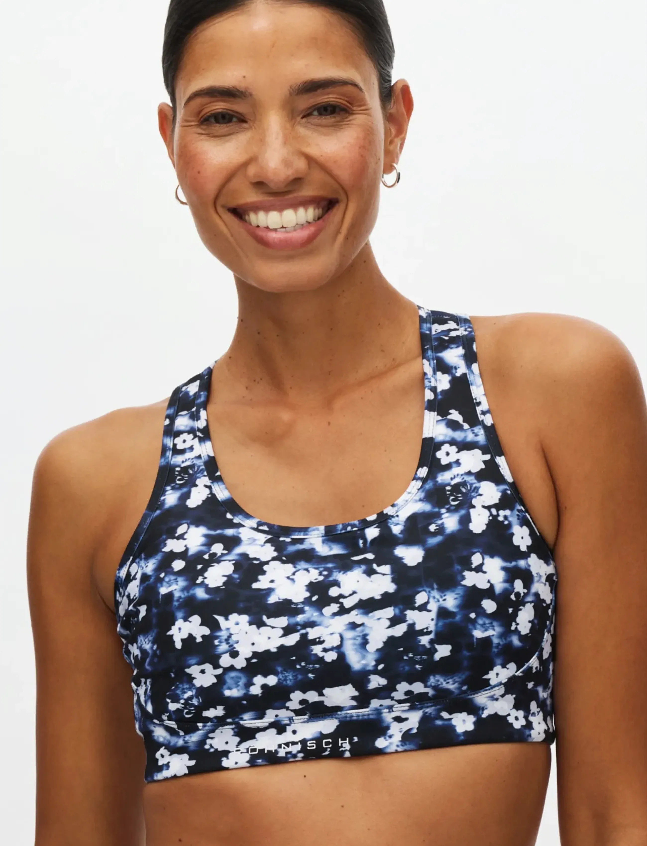Röhnisch - Printed Mesh Sportsbra - urheiluliivit - indigo bloom - 4