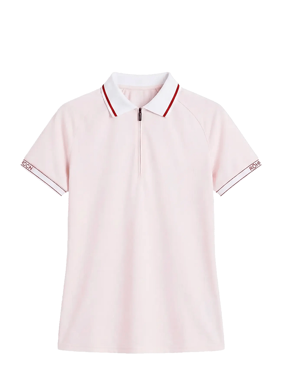 Röhnisch - Rib poloshirt - toppar & t-shirts - cradle pink - 1